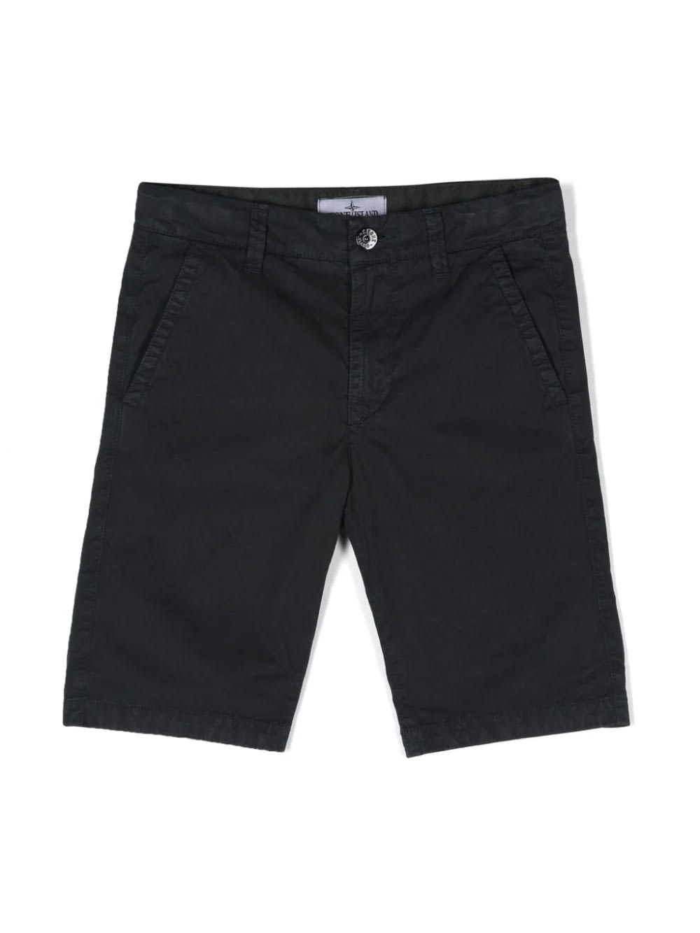Stone Island Junior Kids' Old Effect Chino Shorts In Navy Blue