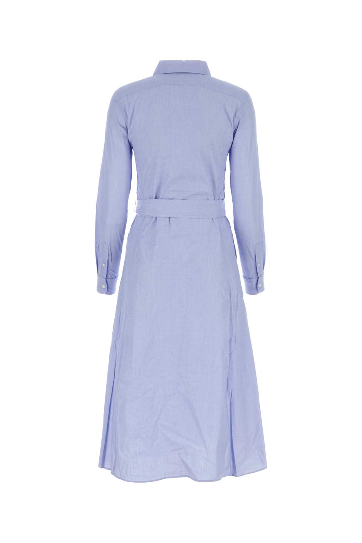 Shop Polo Ralph Lauren Cerulean Blue Poplin Shirt Dress In Classicmediumblue