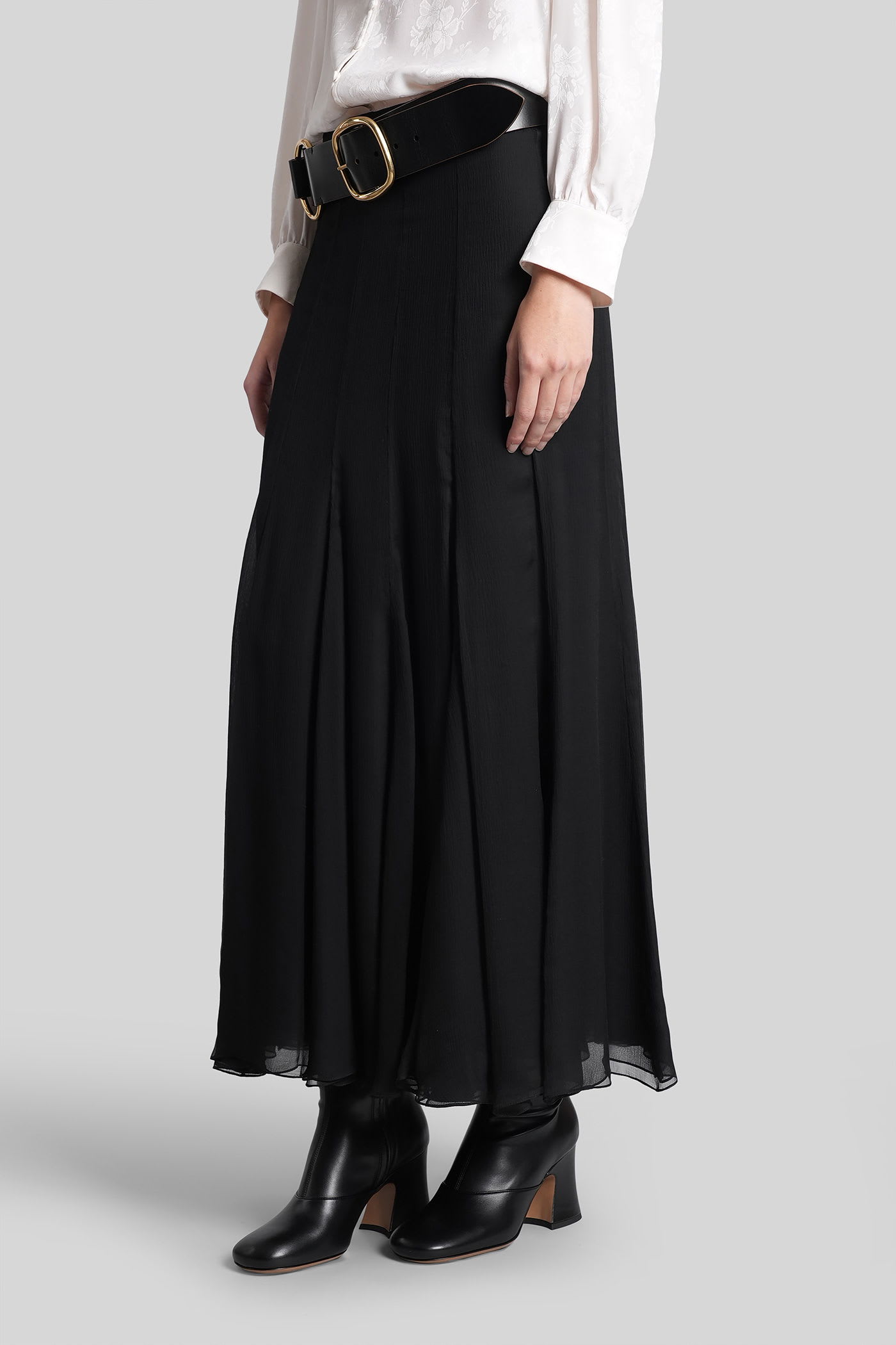 Chloé Skirt In Black Silk In Black