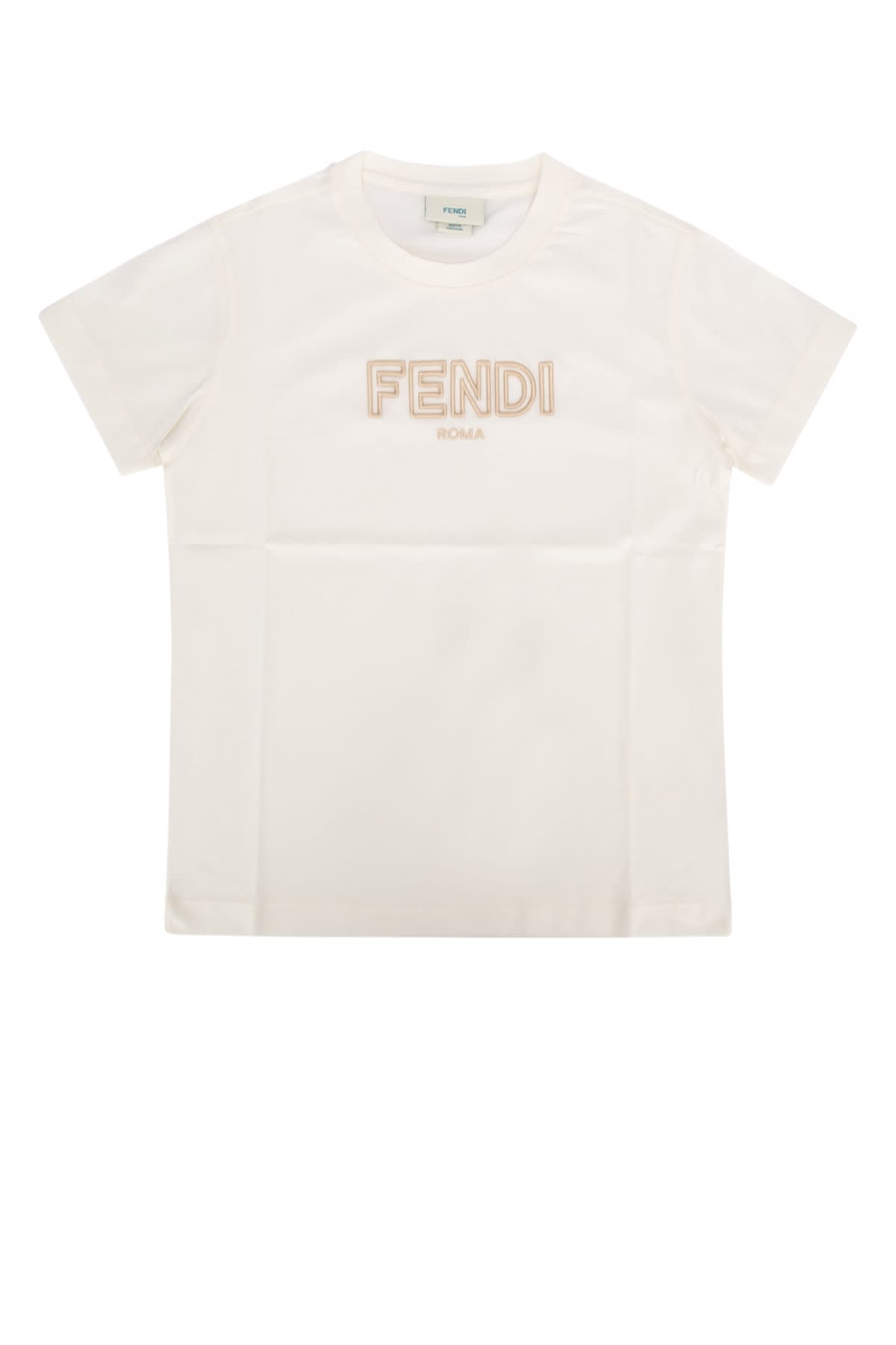 Shop Fendi T-shirt In Gessolinen