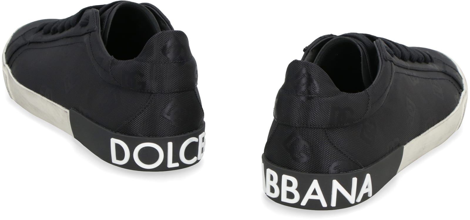 Shop Dolce & Gabbana Portofino Low-top Sneakers In Black