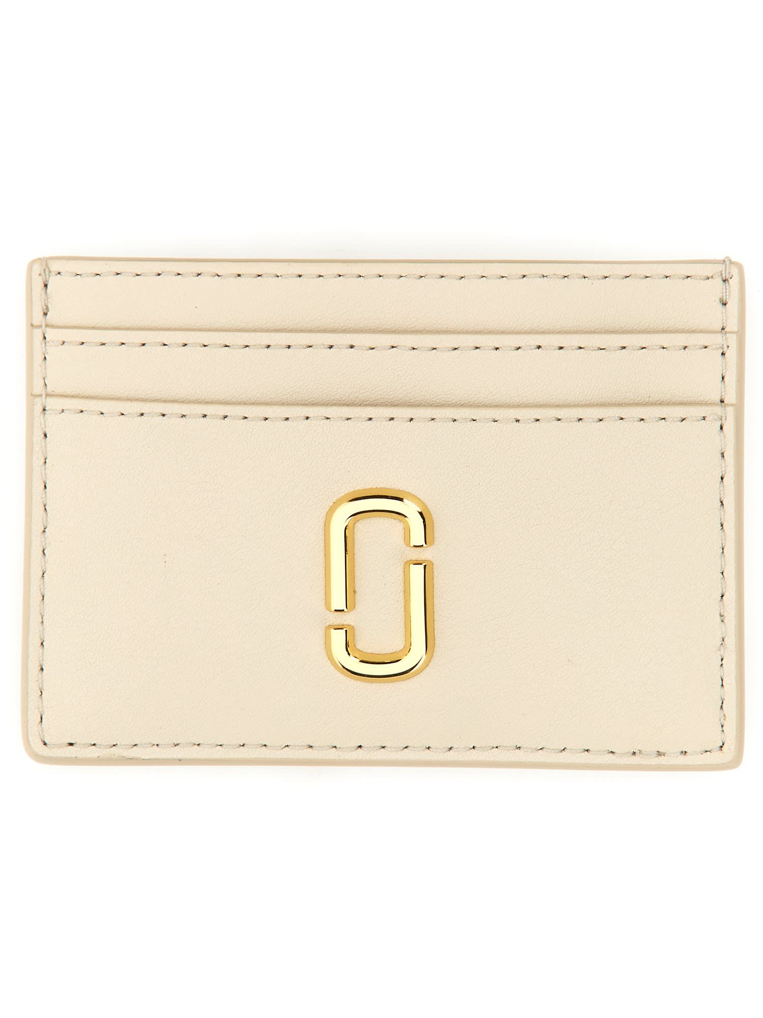 Shop Marc Jacobs Card Holder With Logo In White