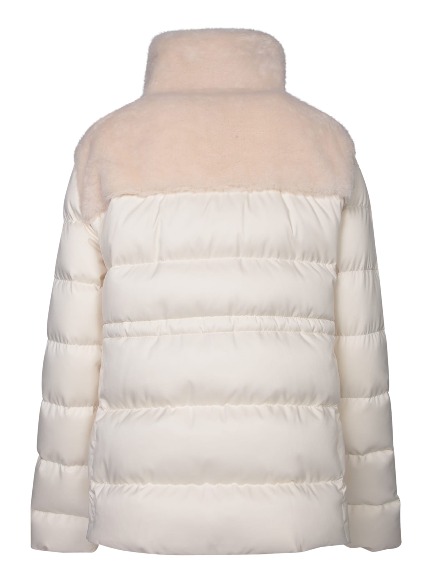 Shop Moncler Oiron White Down Jacket