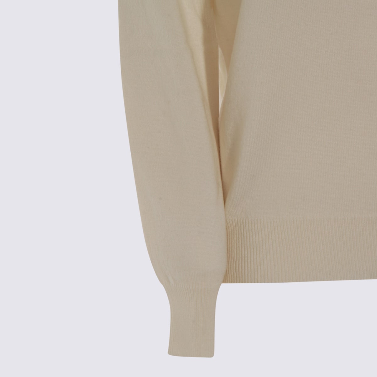 Malo Long Sleeve Turtleneck Knitwear Top In Neutral