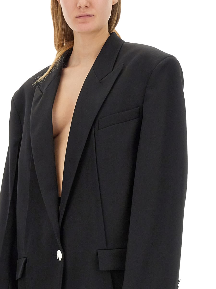 Shop Attico Single-breasted Jacket In Black