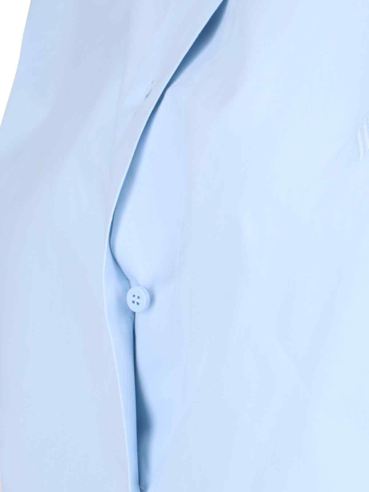 Shop Attico Eliza Slit Shirt In Light Blue