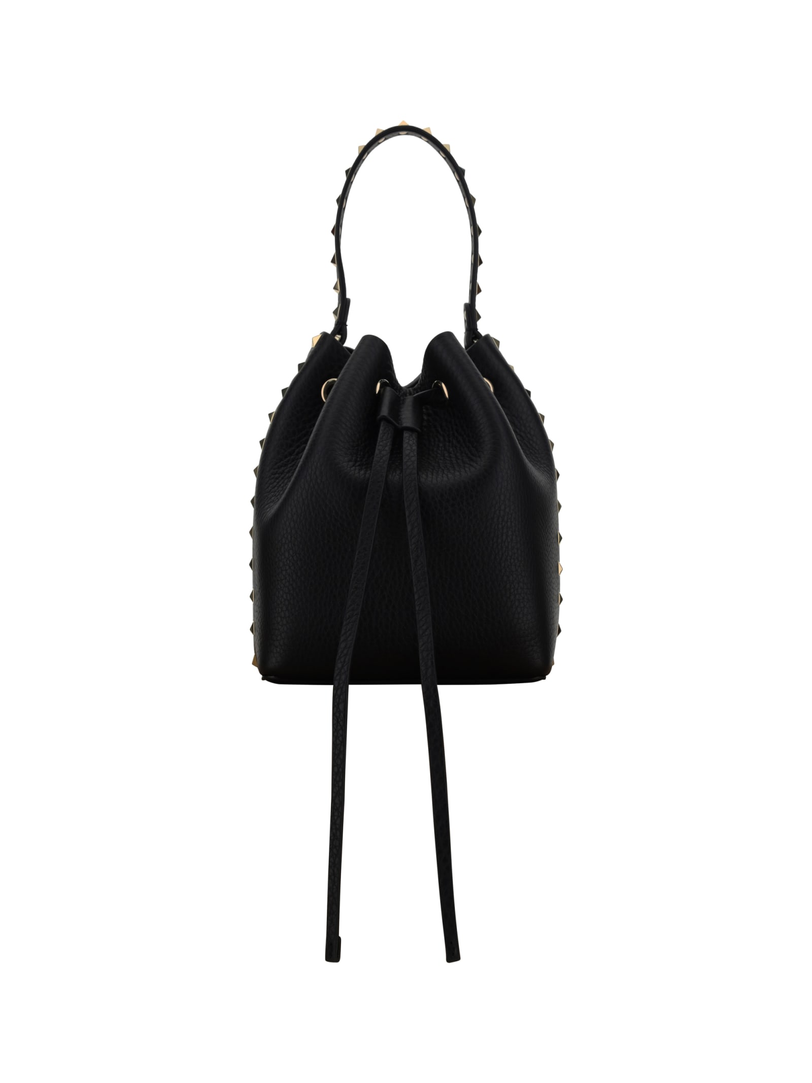 Shop Valentino Rockstud Bucket Bag In Nero