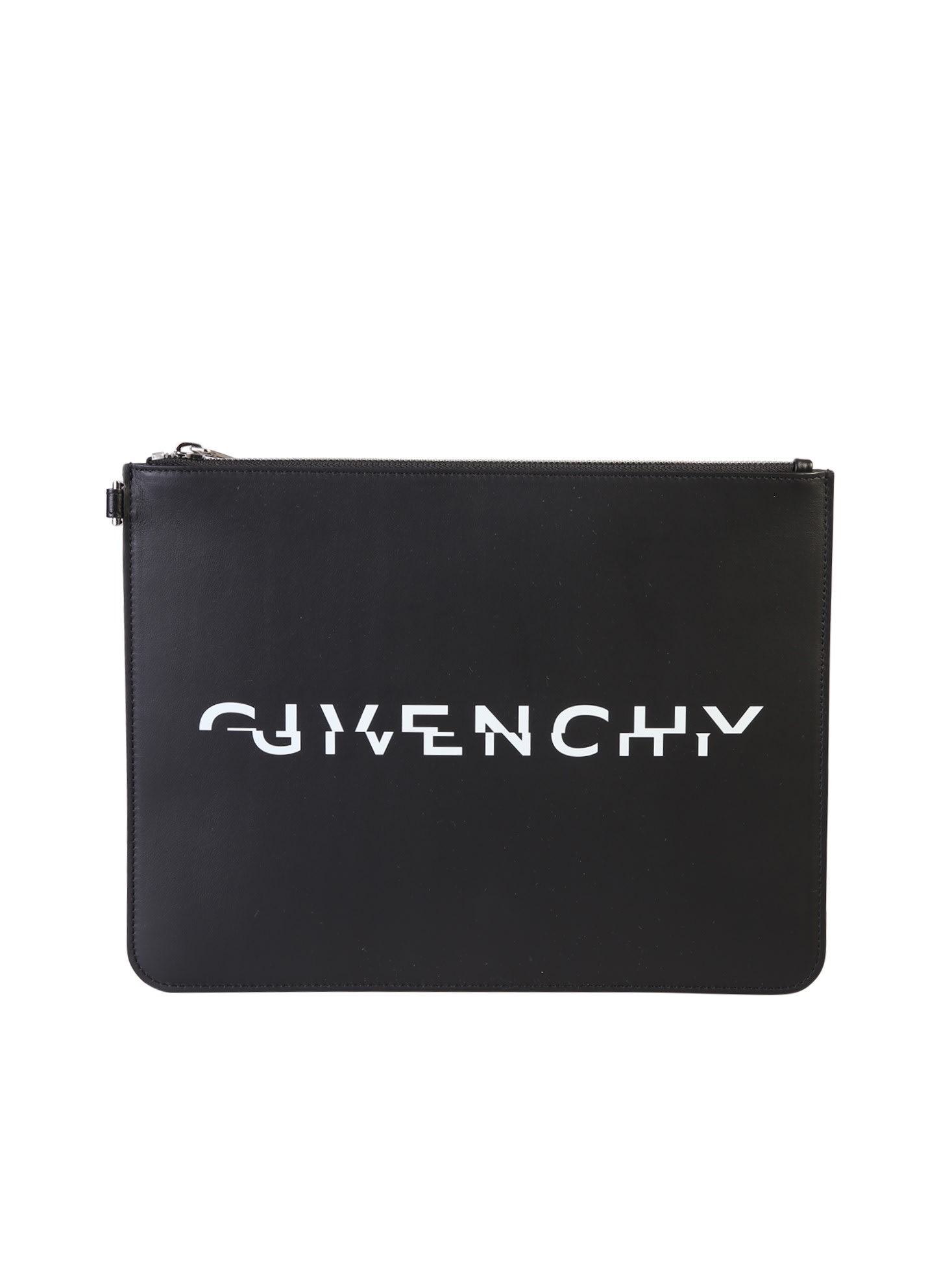 GIVENCHY LOGO PRINT LEATHER POUCH,11216122