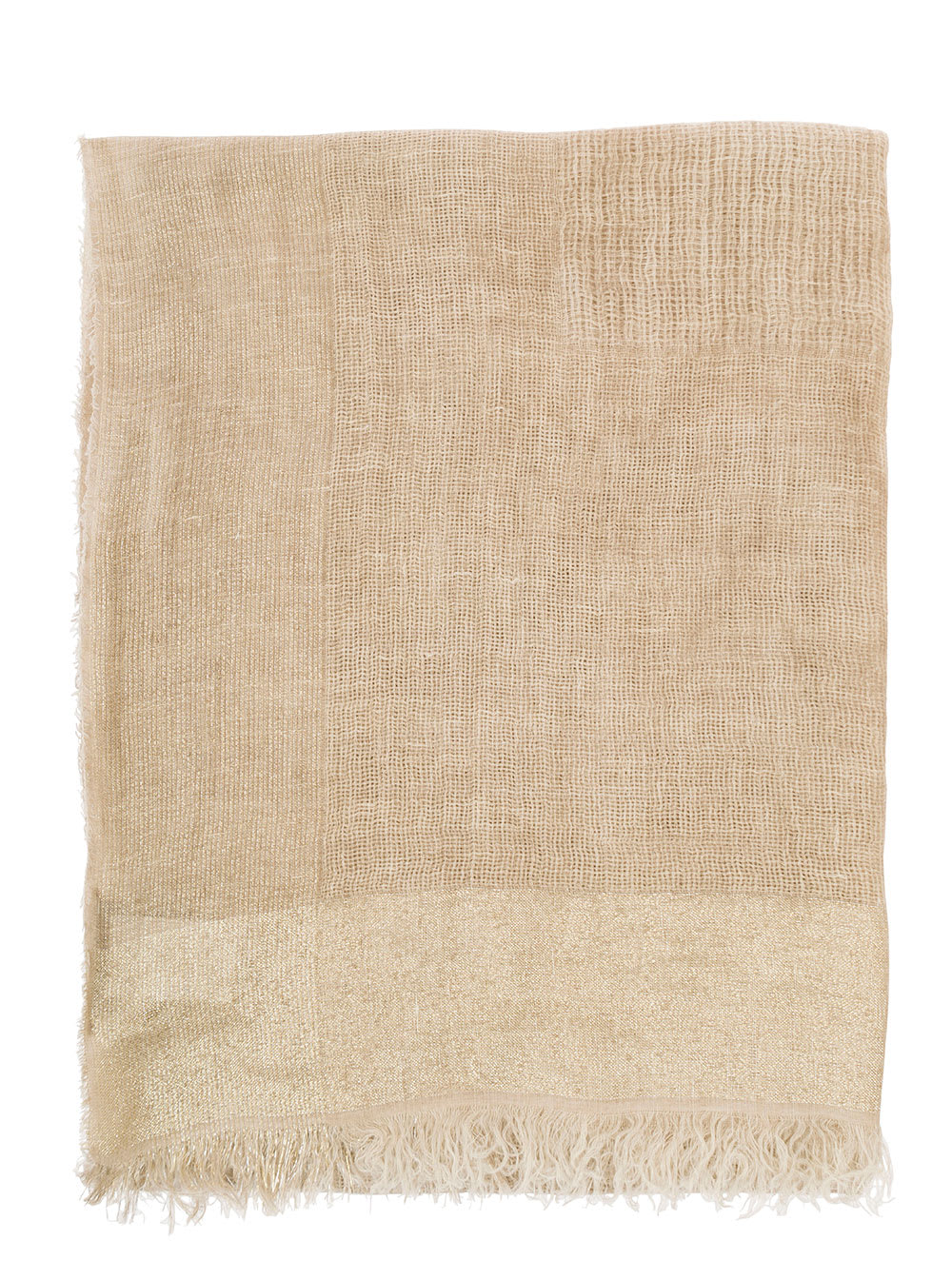 Pink Scarf In Linen Blend Woman