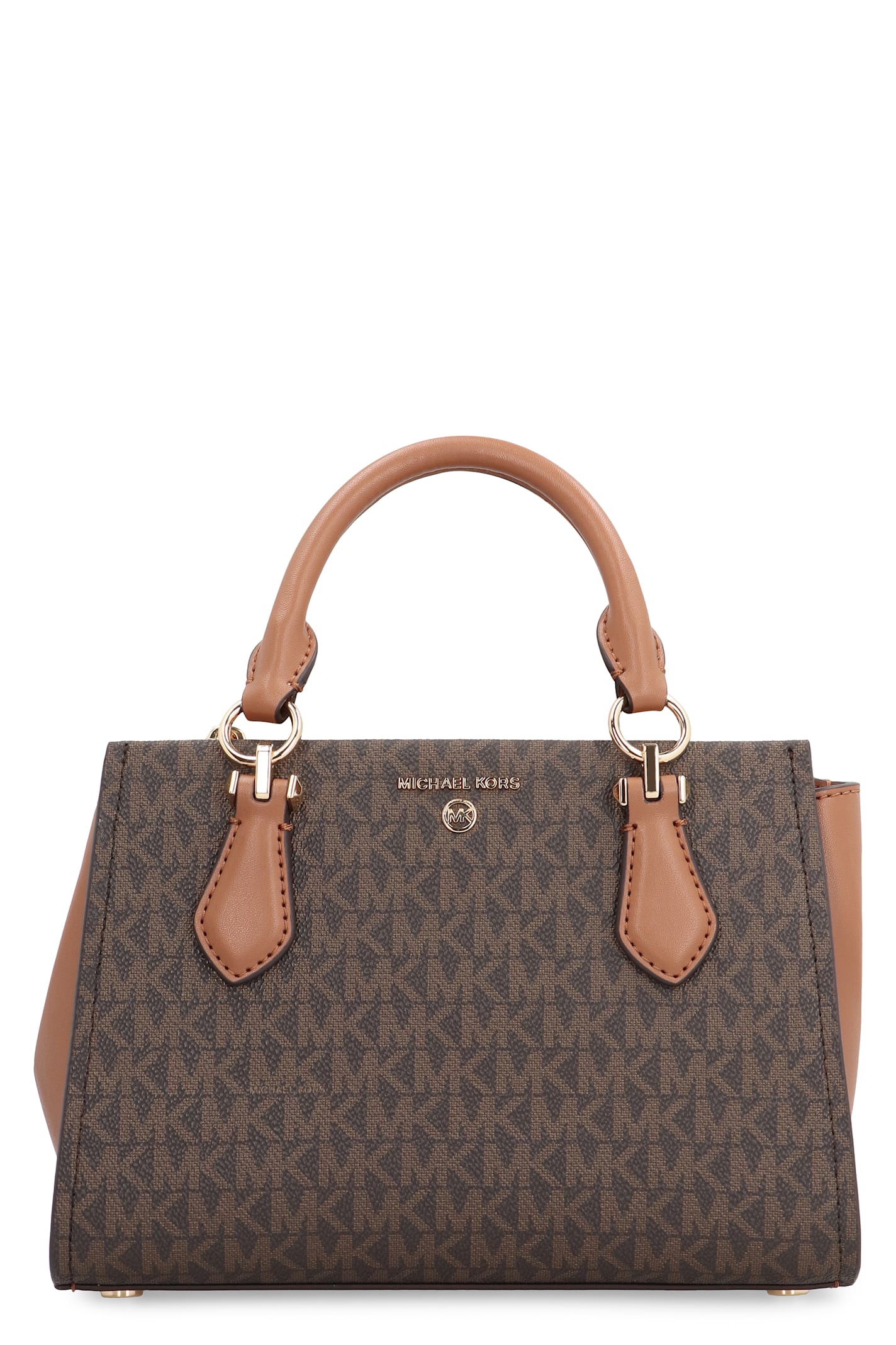 Shop Michael Michael Kors Marilyn Pvc Handbag In Brown