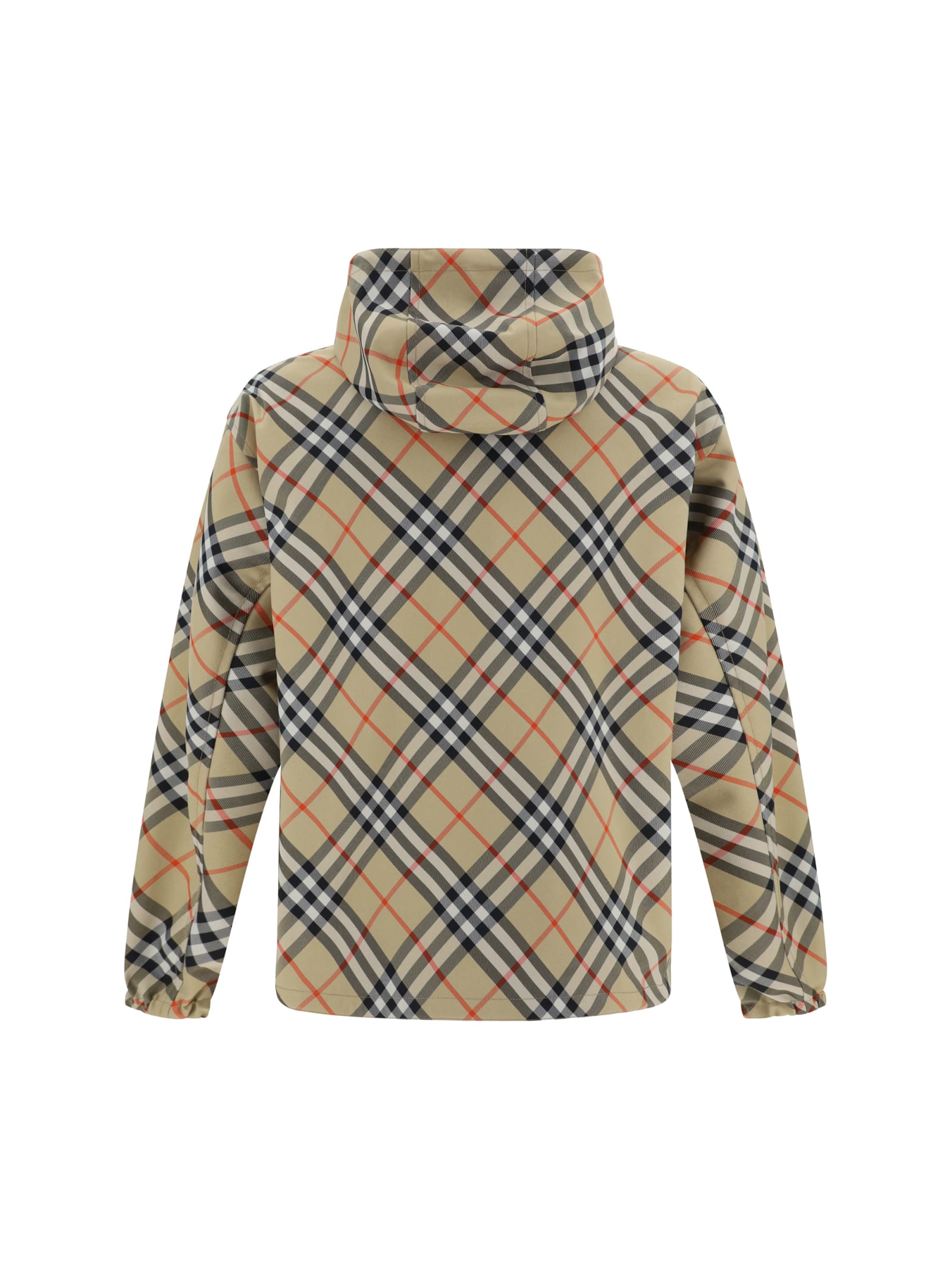 Shop Burberry Anorak Reversible Jacket In Sand Ip Check