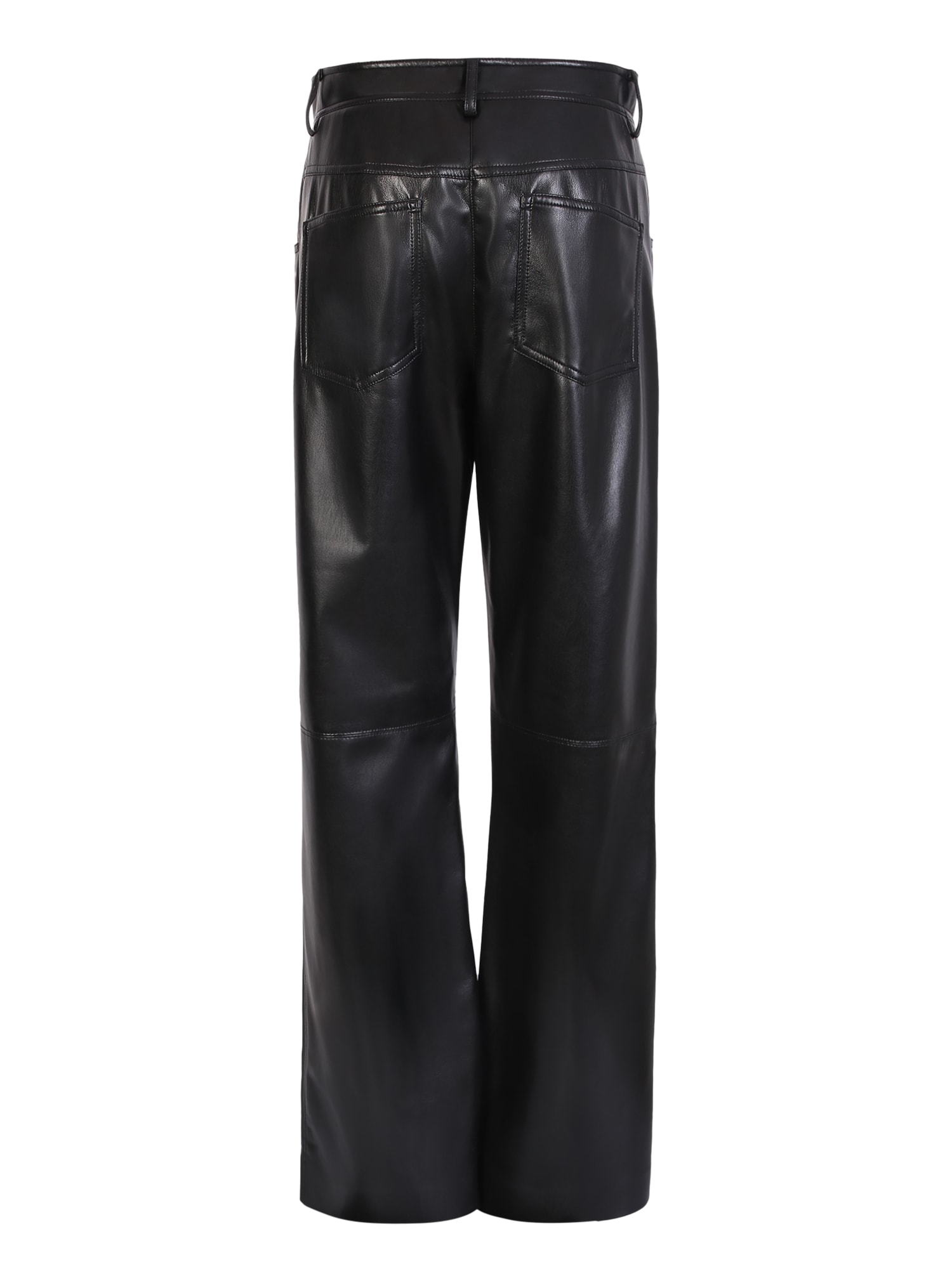 Shop Msgm Straight Leg Trousers In Eco-nappa By . Must Have Garment That Can Never Be Missing In The Wardrobe; In Black