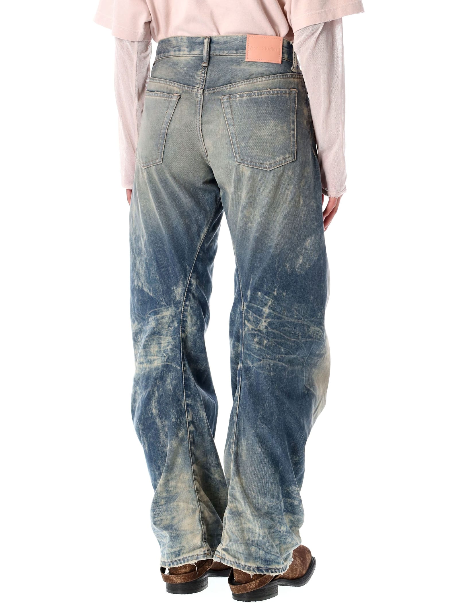 Acne Studios Loose Bleached Denim Jeans 2006f In Multi