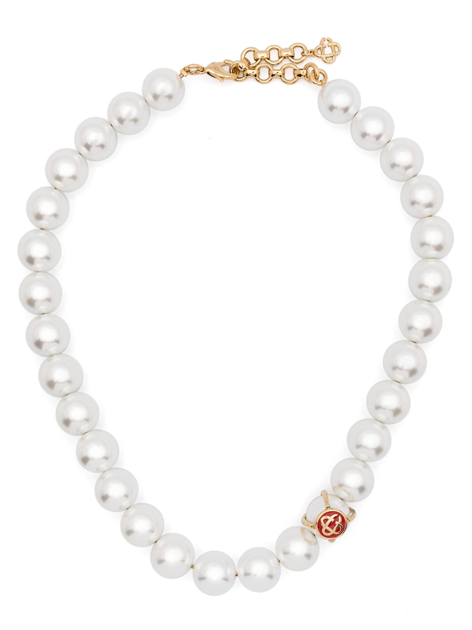 Logo Pearl Necklace