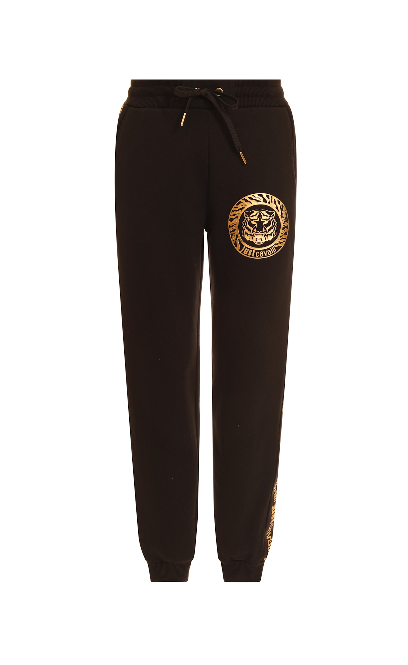 Just Cavalli Black Casual Trousers In Blue