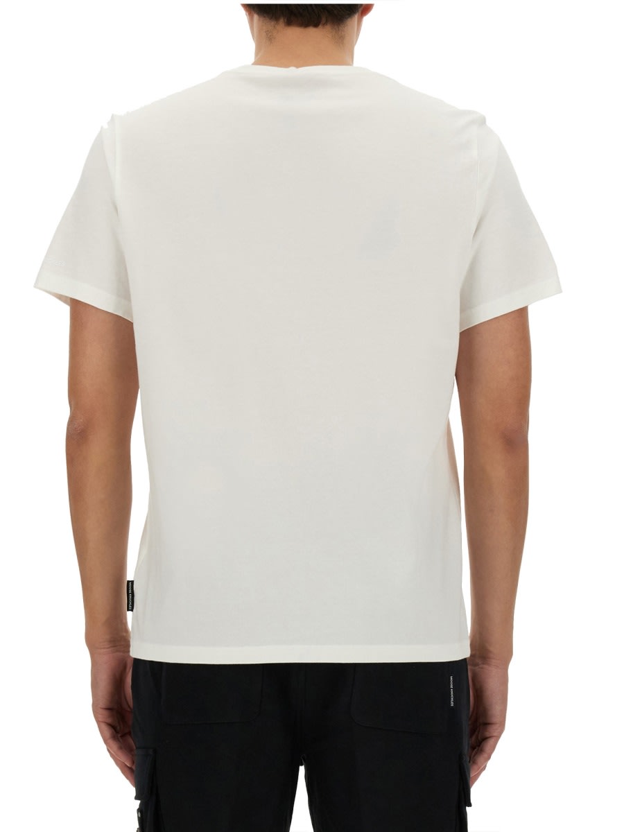 Shop Moose Knuckles T-shirt With Logo In White