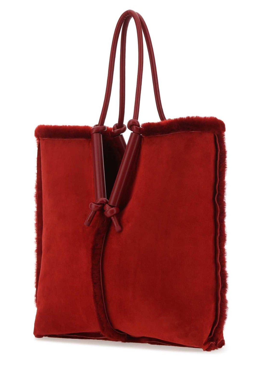 Shop Bottega Veneta Bolster Knot Detailed Tote Bag