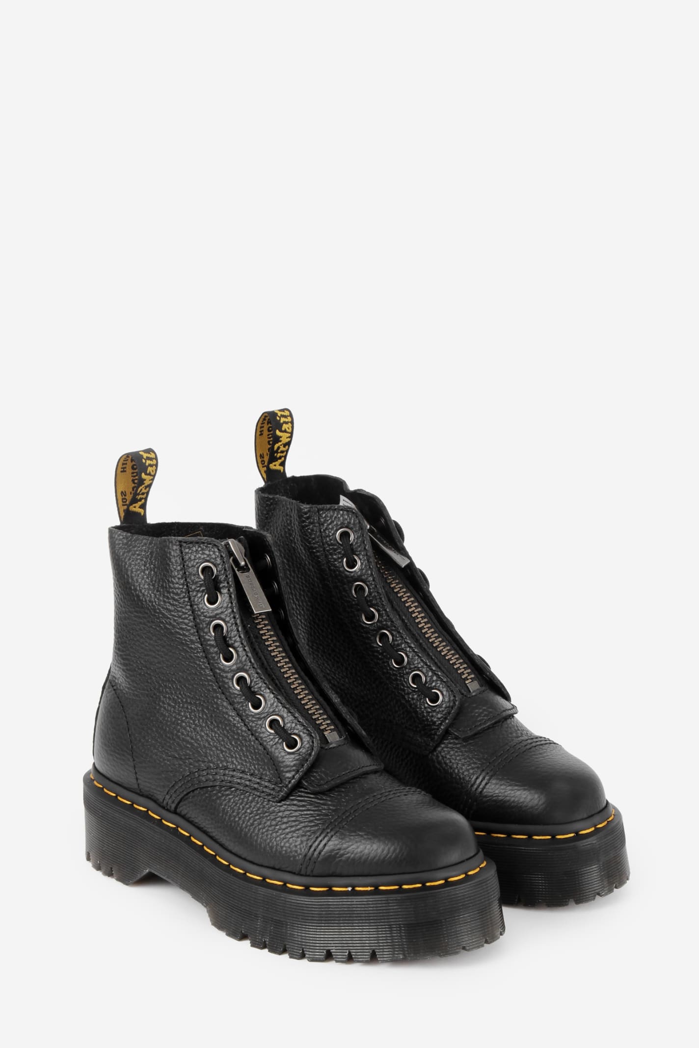 Shop Dr. Martens' Sinclair Milled Nappa Combat Boots In Black