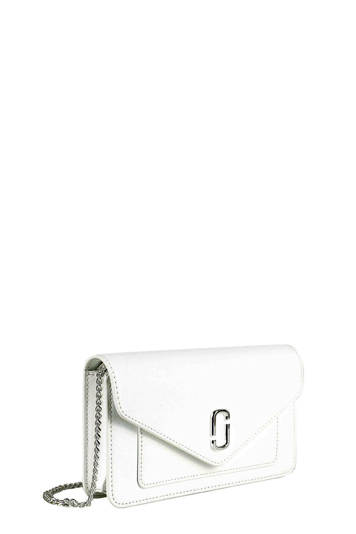 Shop Marc Jacobs The Longshot Chain Wallet In White