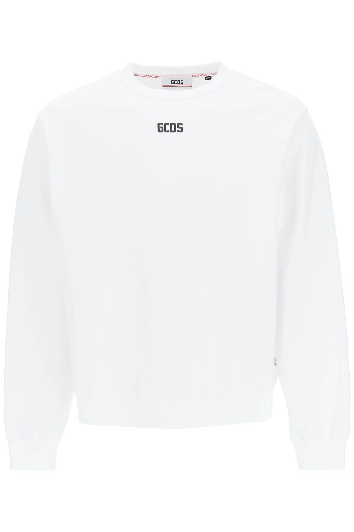 GCDS Crew Neck Sweatshirt With Rubberized Logo