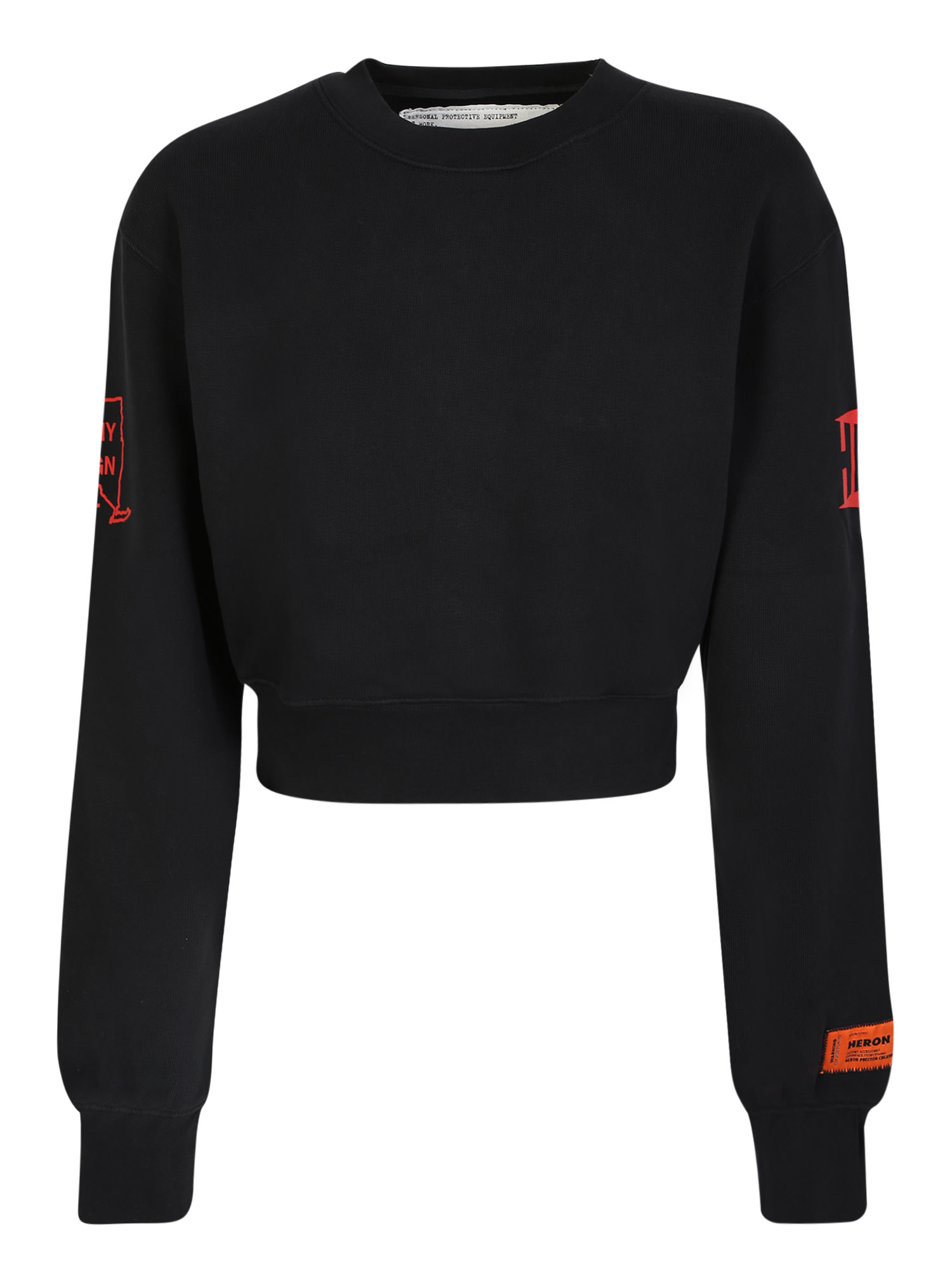 HERON PRESTON Cropped Sweater Black