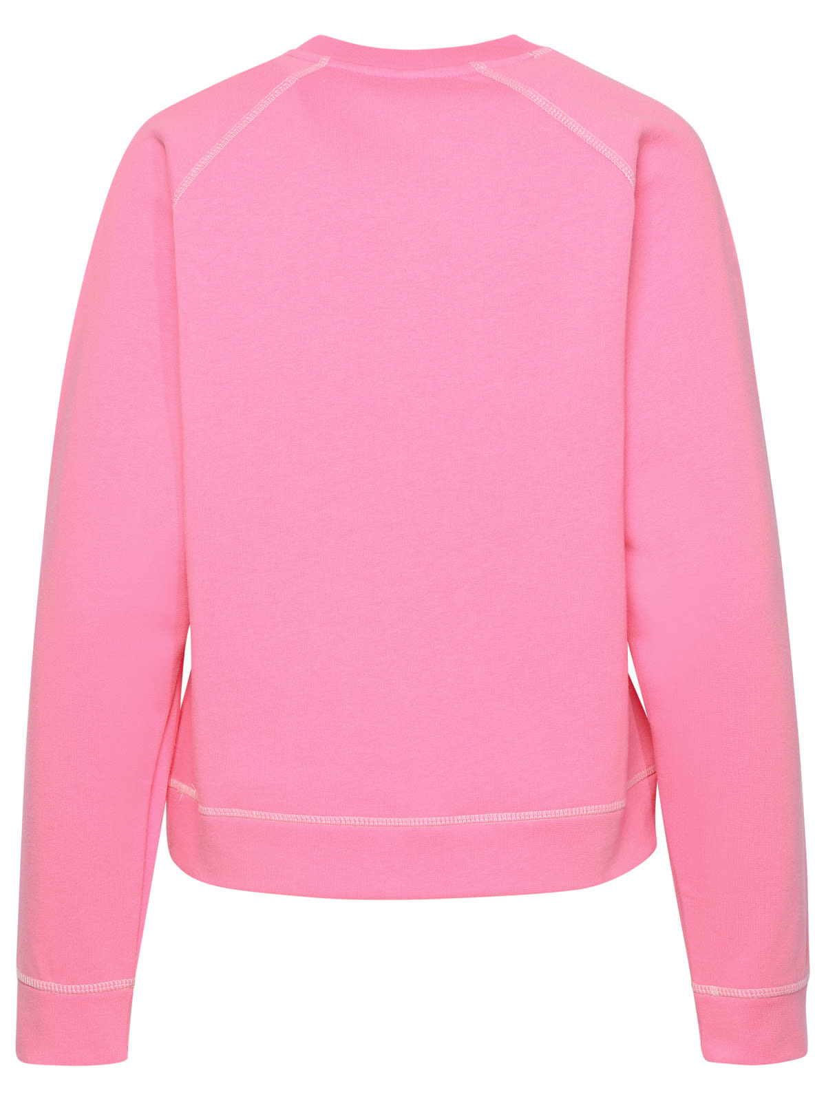 Shop Ganni Isoli Sweatshirt In Pink Organic Cotton