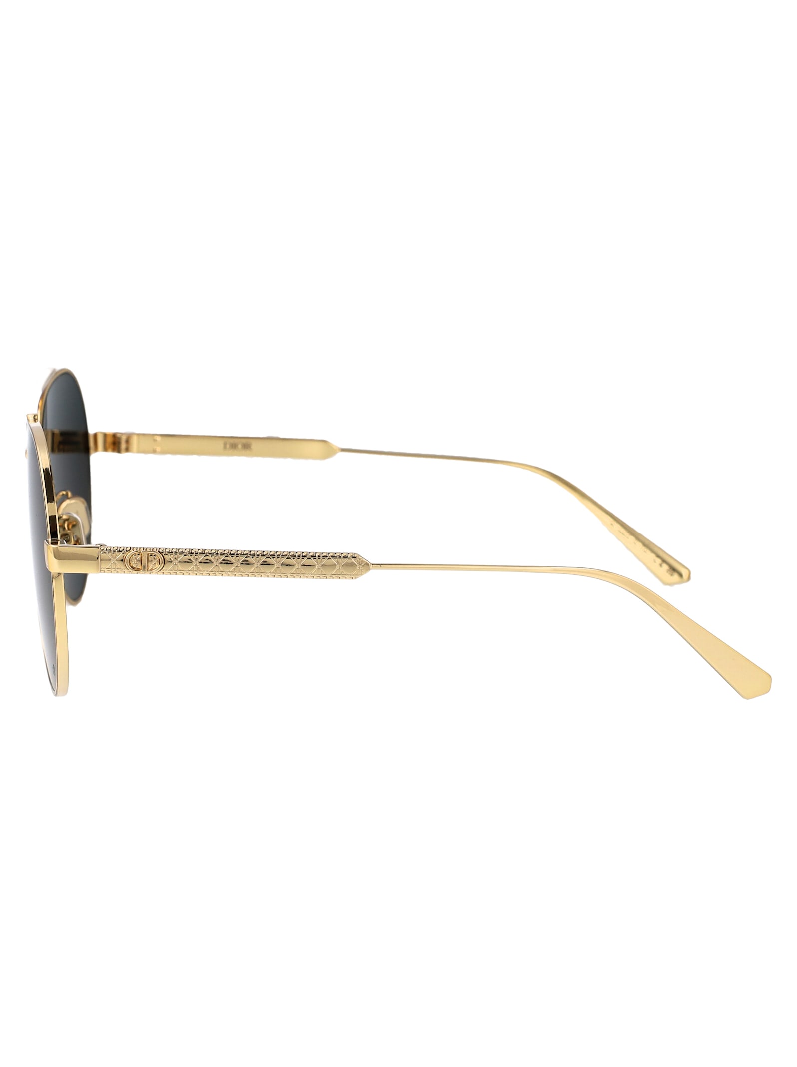 Shop Dior Cannage Sunglasses In Gold Black