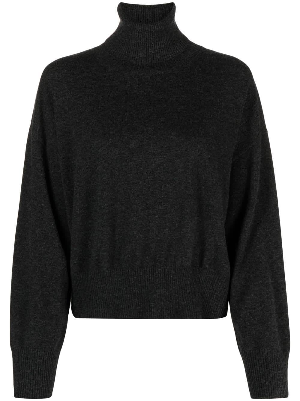 Shop P.a.r.o.s.h Turtle Neck Sweater In Dark Grey