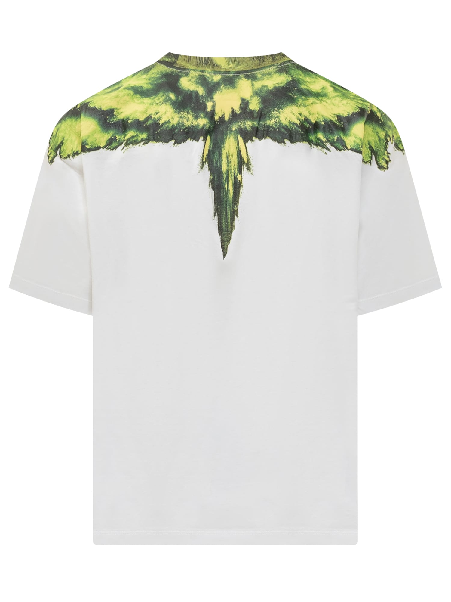 Shop Marcelo Burlon County Of Milan Colordust Wings T-shirt In White Green