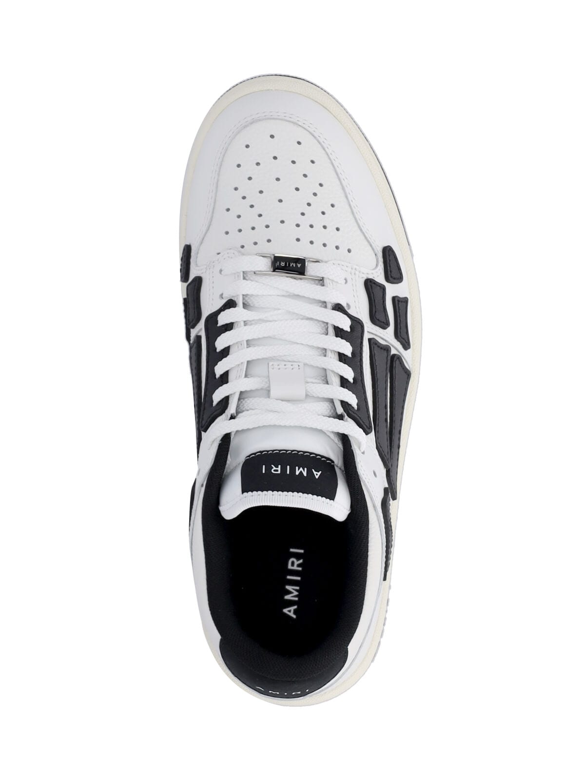 Amiri Skel Top Low Black And White Sneakers With Logo Patch On Thetongue And Contrasting Details On The Si In White