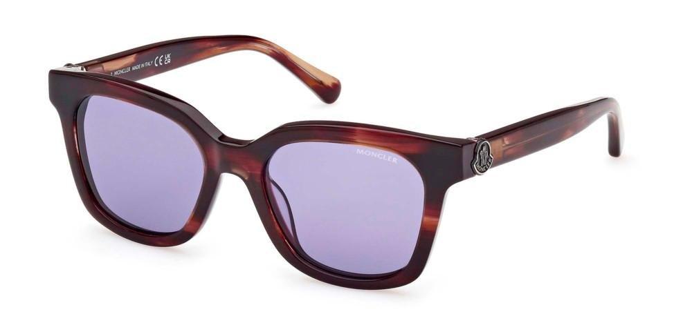 Shop Moncler Audree Squared Frame Sunglasses In 62y