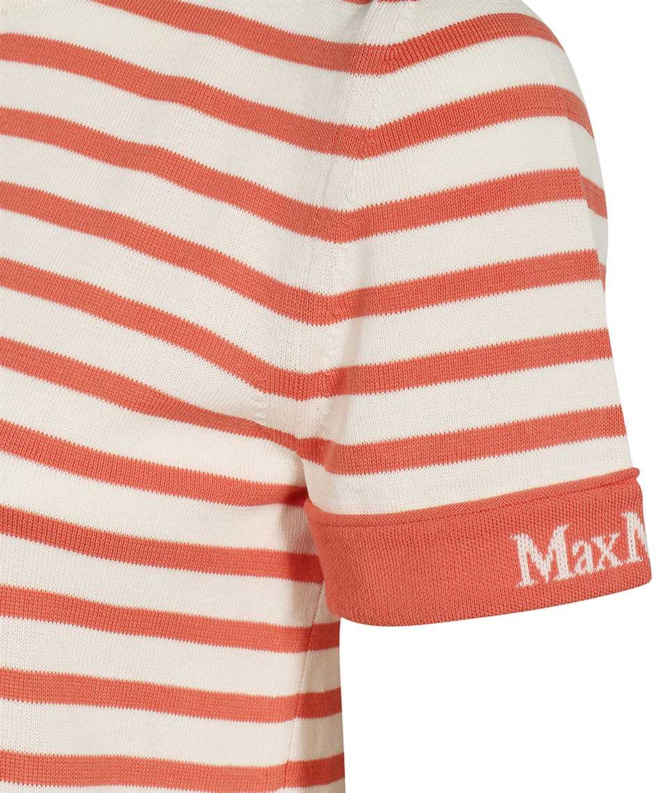 Max Mara Cotton Knit T-shirt In Orange