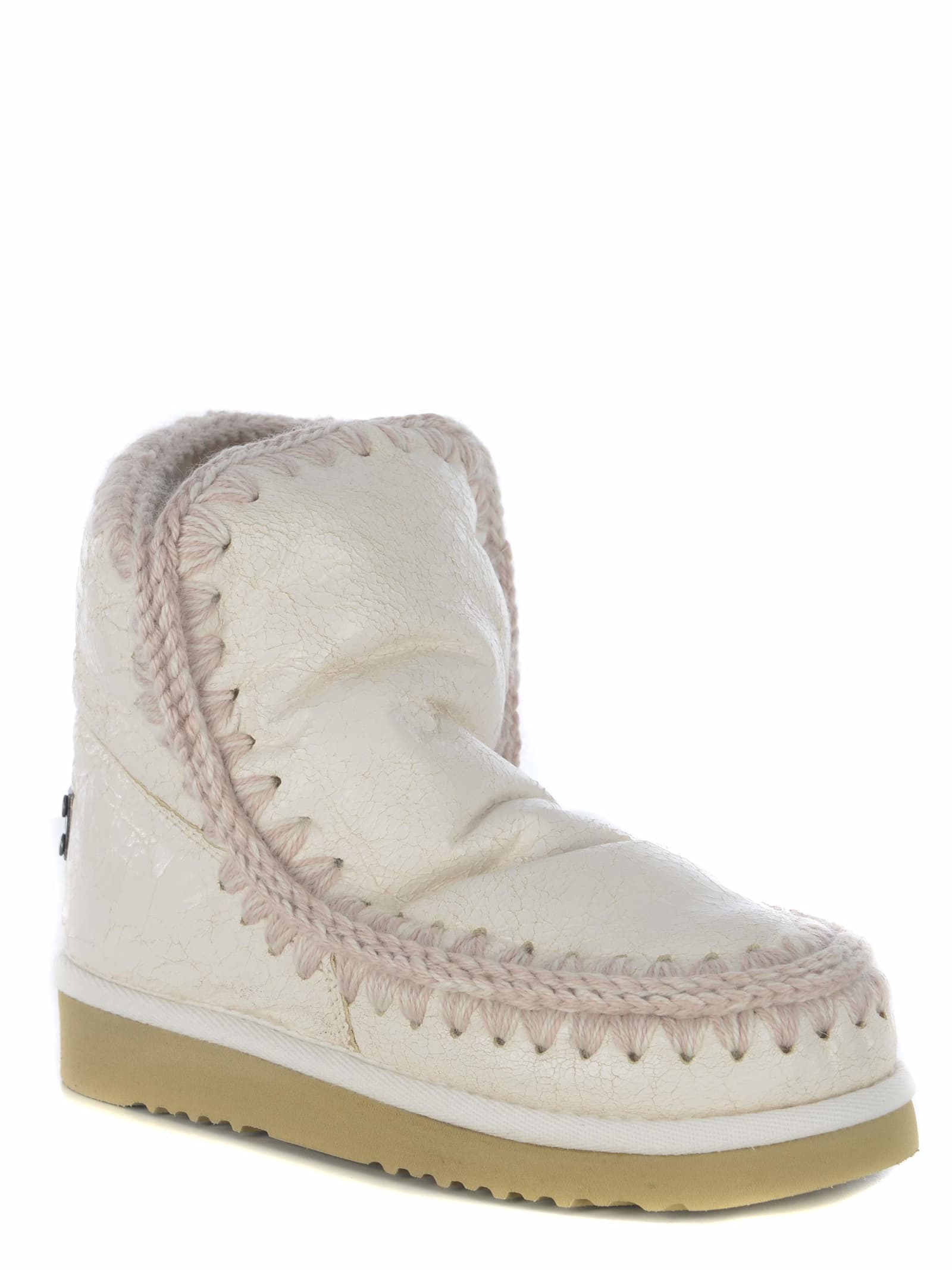 Shop Mou Ankle Boots  Eskimo18 Made Of Leather In White