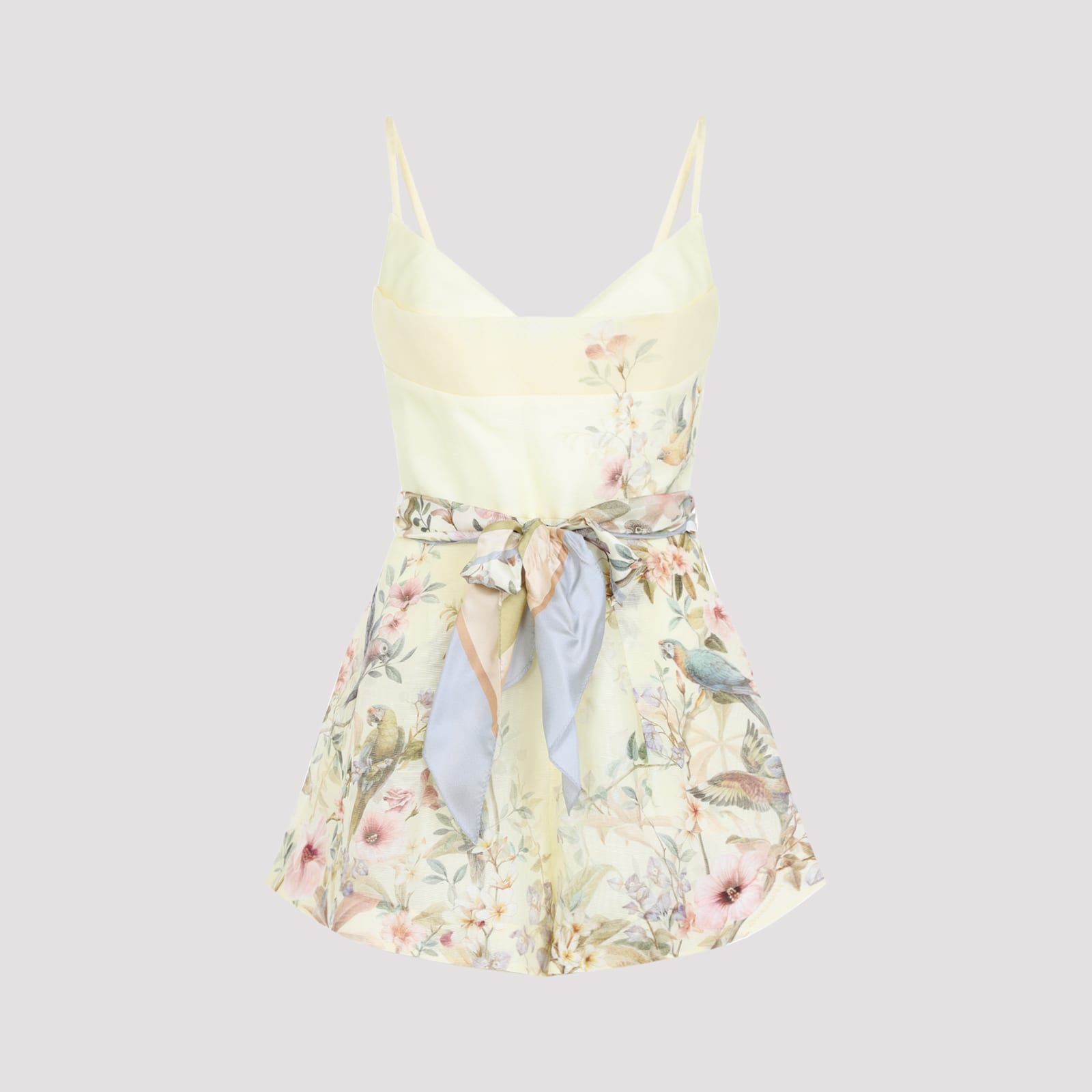 Zimmermann Rebellion Fitted Playsuit In Neutral