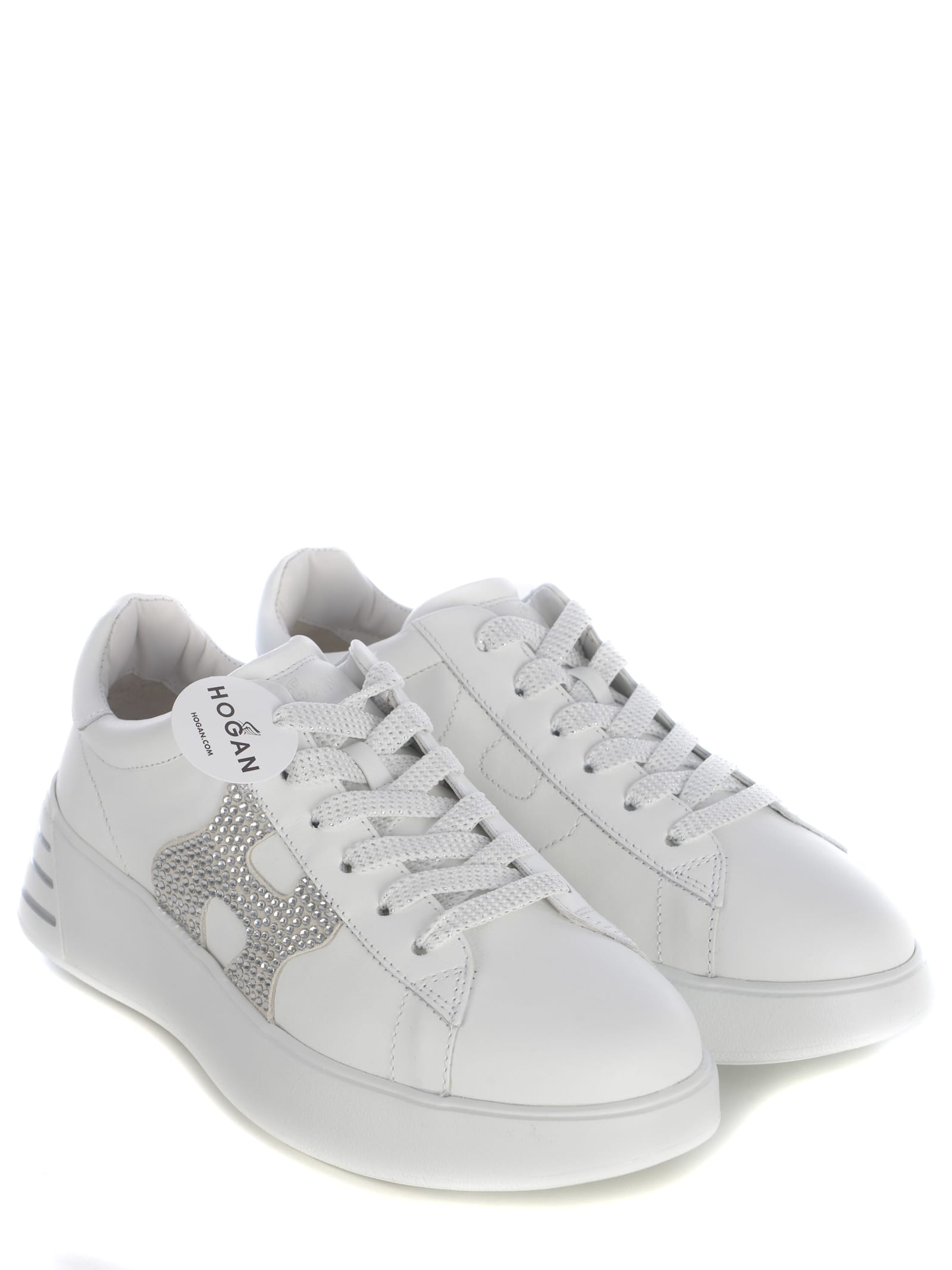 Shop Hogan Sneakers  Rebel Made In Leather In White