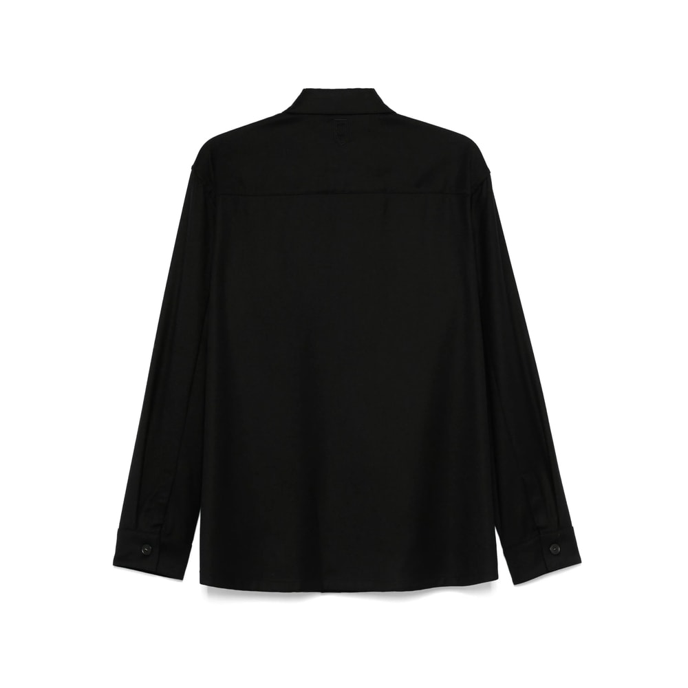 Canali Long-sleeved Casual Jacket In Black