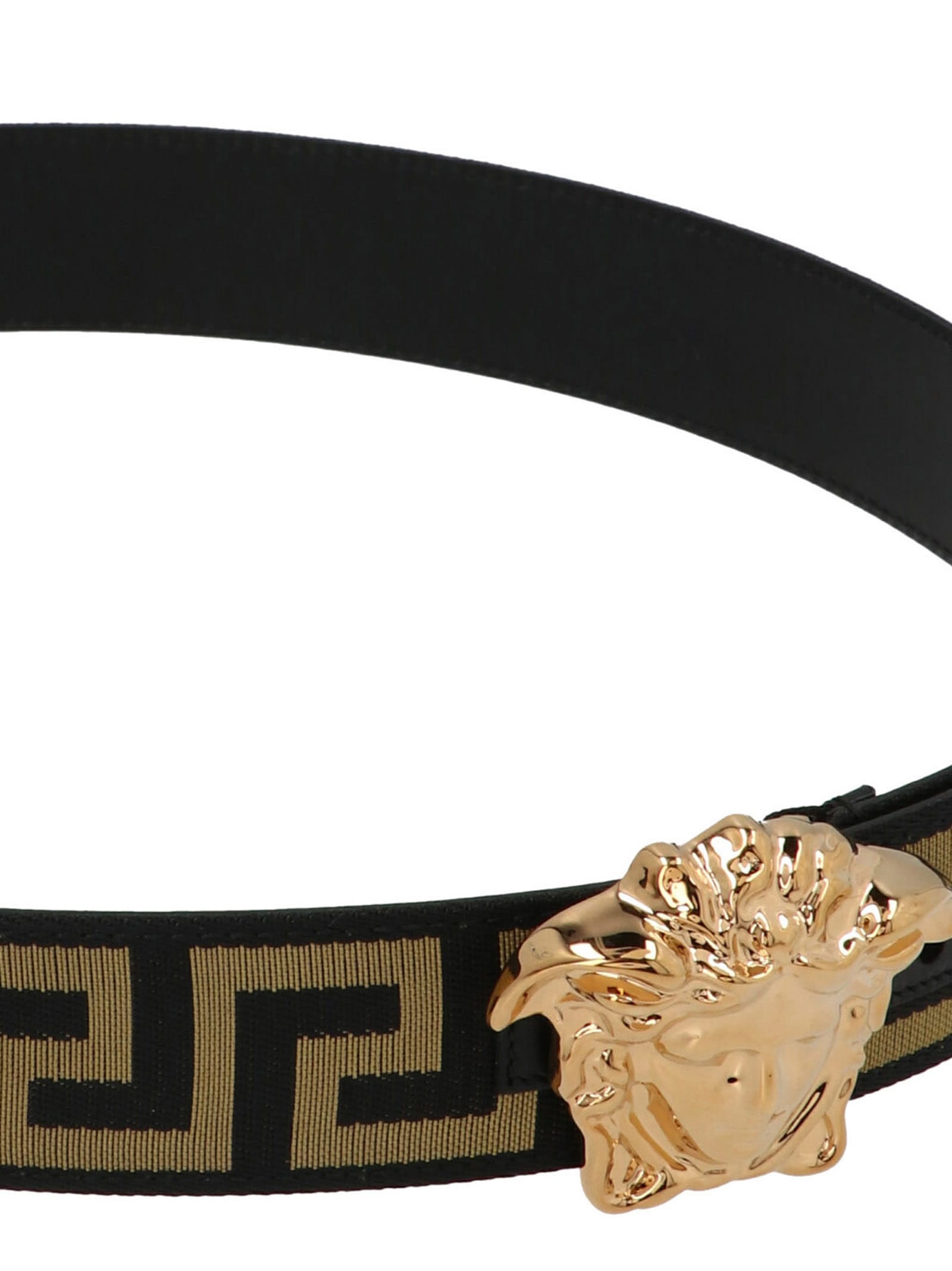 Versace La Medusa Head Reversible Belt Black & Gold / 110