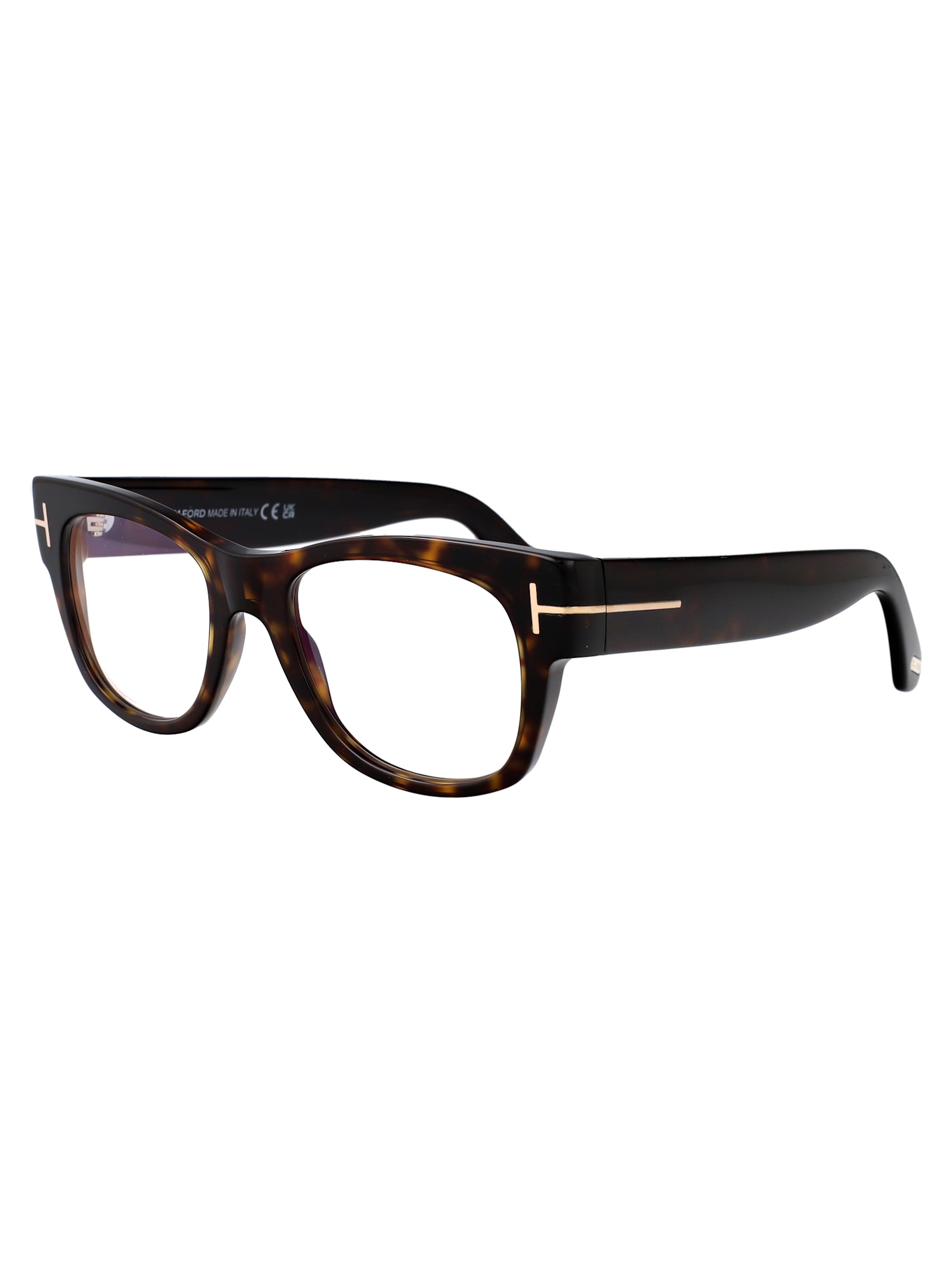 Tom Ford Womens Black Tr001853 Round-frame Acetate Optical Glasses In 052 Avana Scura