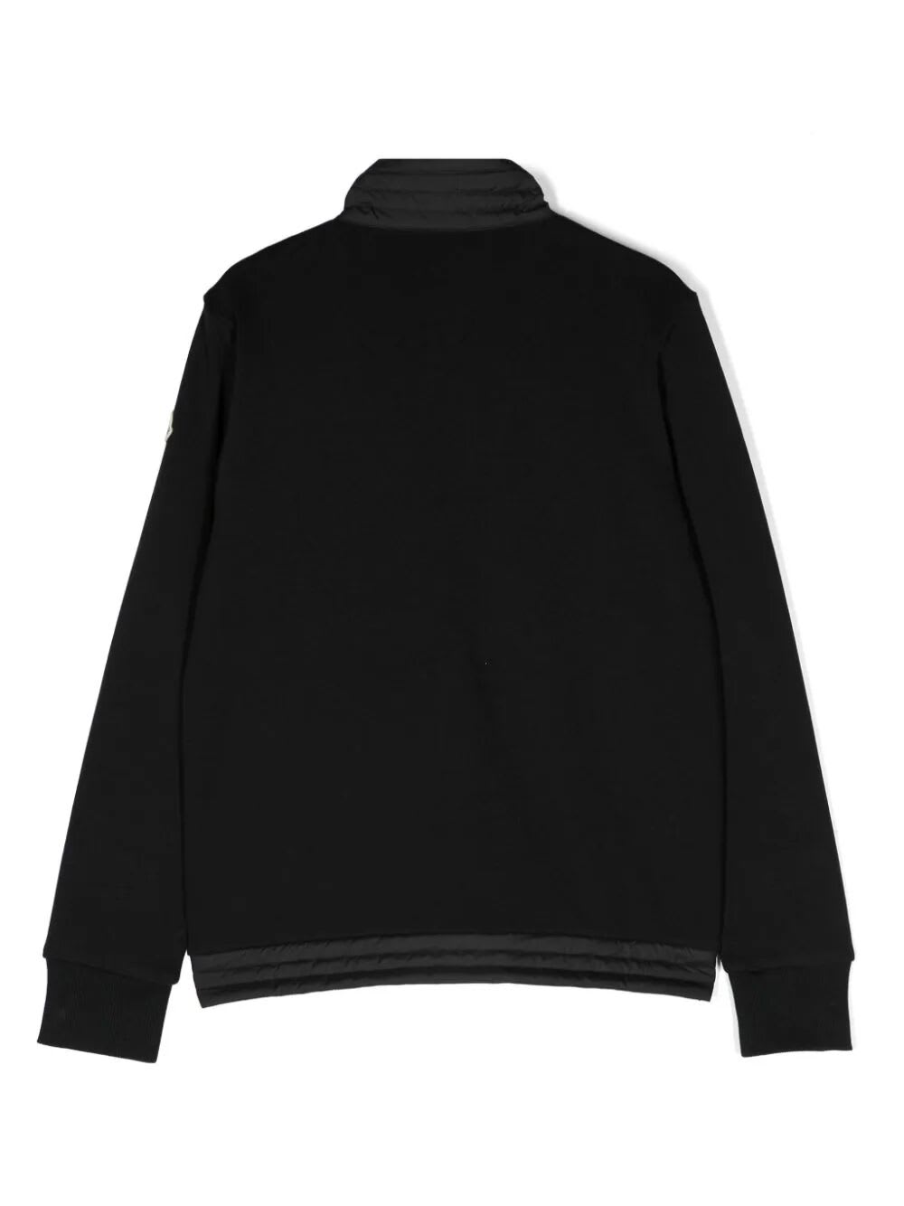 Shop Moncler Zip Up Cardigan In Black