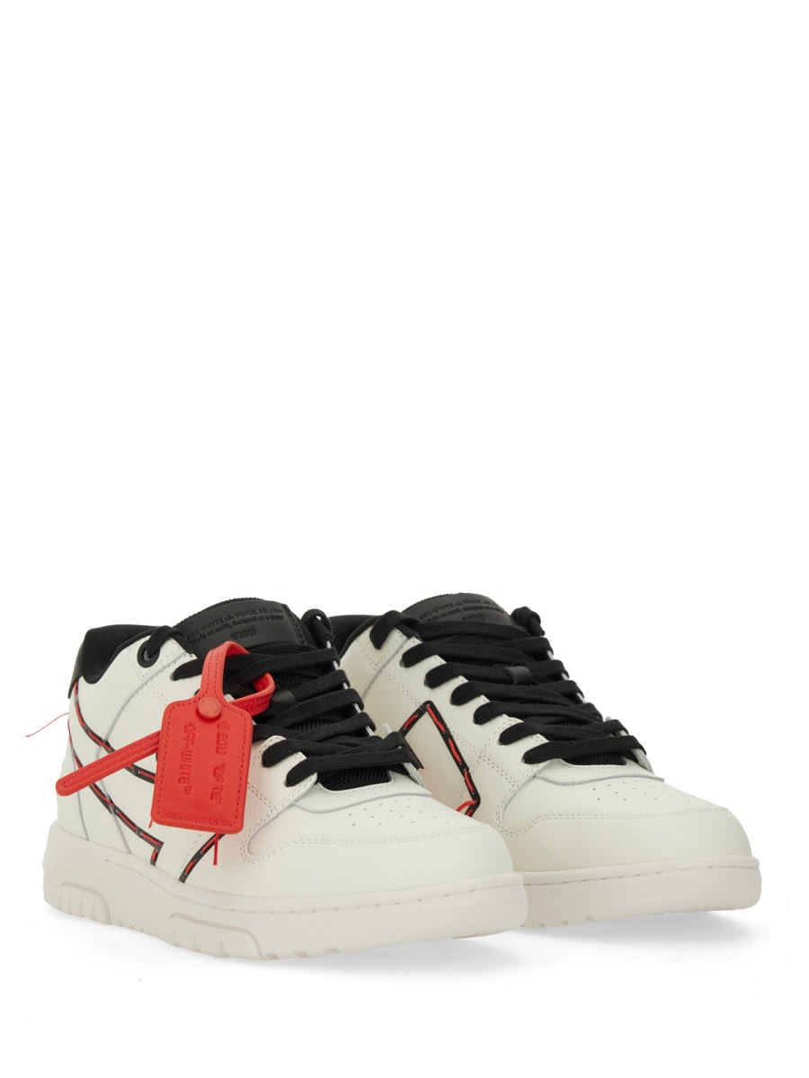 Off-white Stitched Arrow Sneakers In White