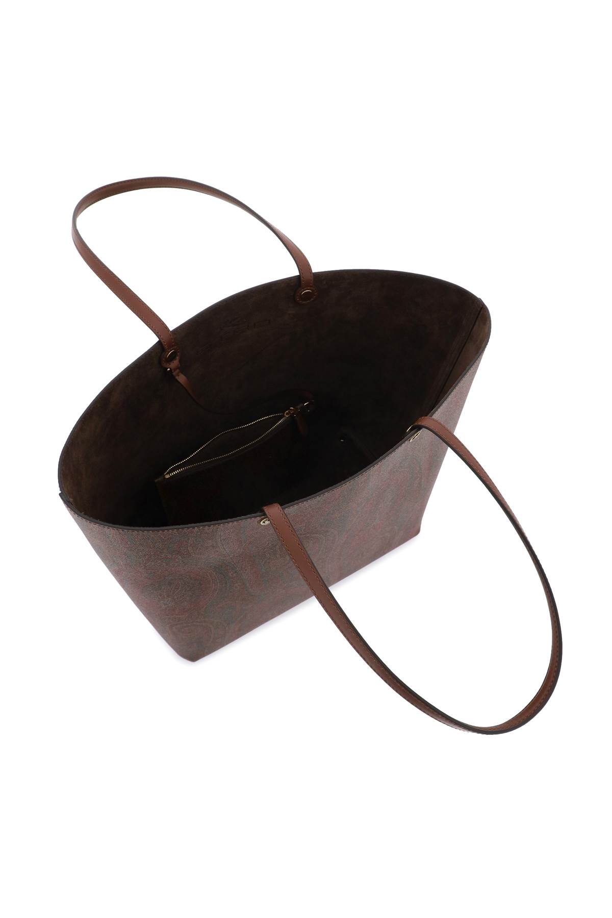 Etro Brown Leather Blend Bag In Marrone Scuro 2 (brown)