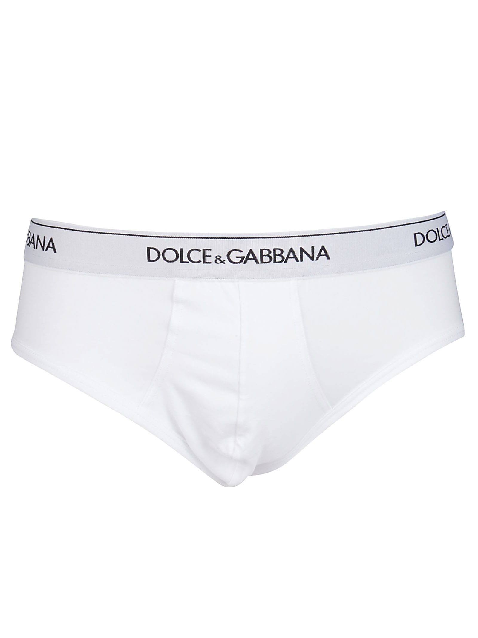 Shop Dolce & Gabbana White Cotton Brief Set