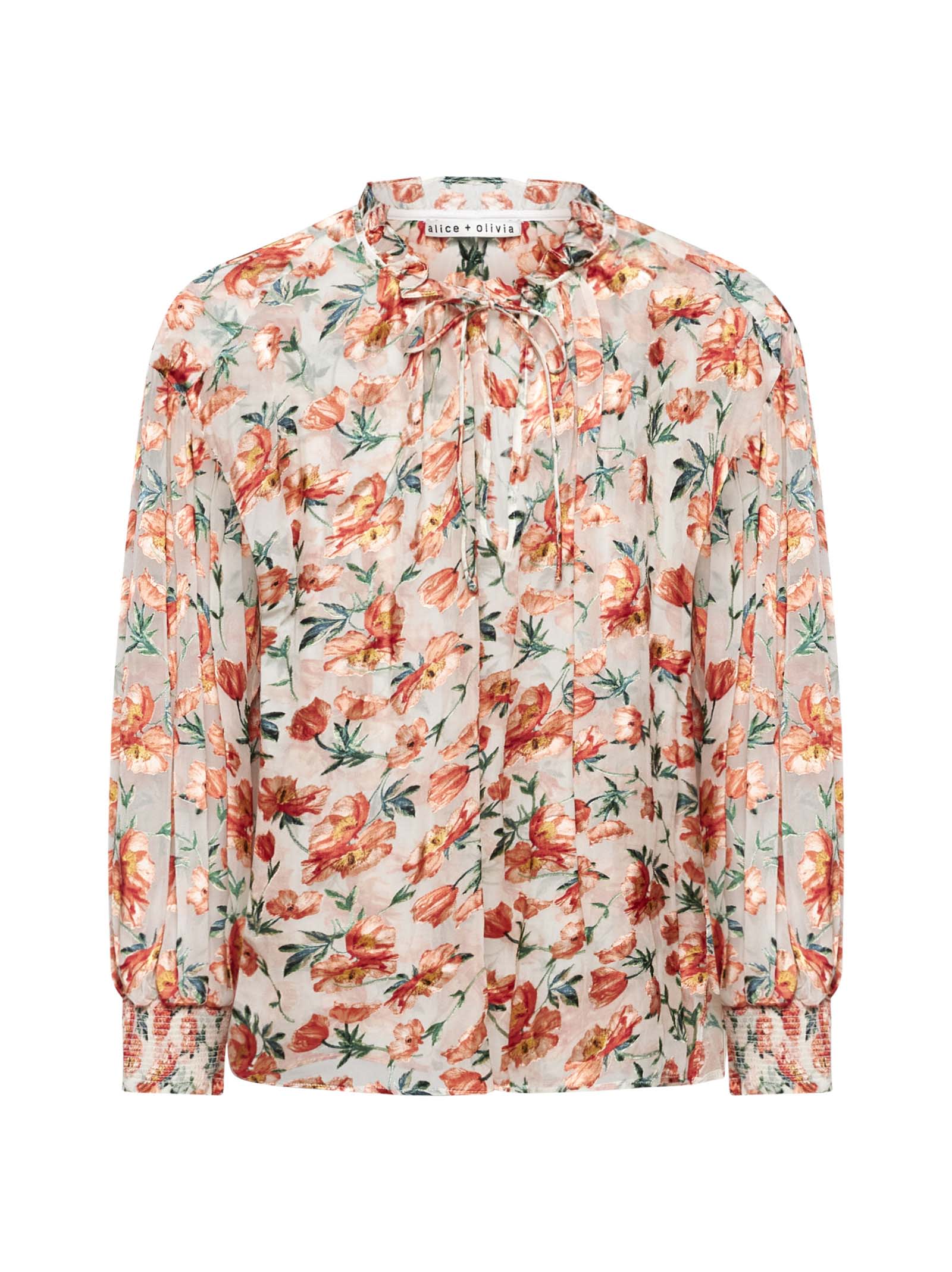 Shop Alice And Olivia Shirt In Falling For You Off White