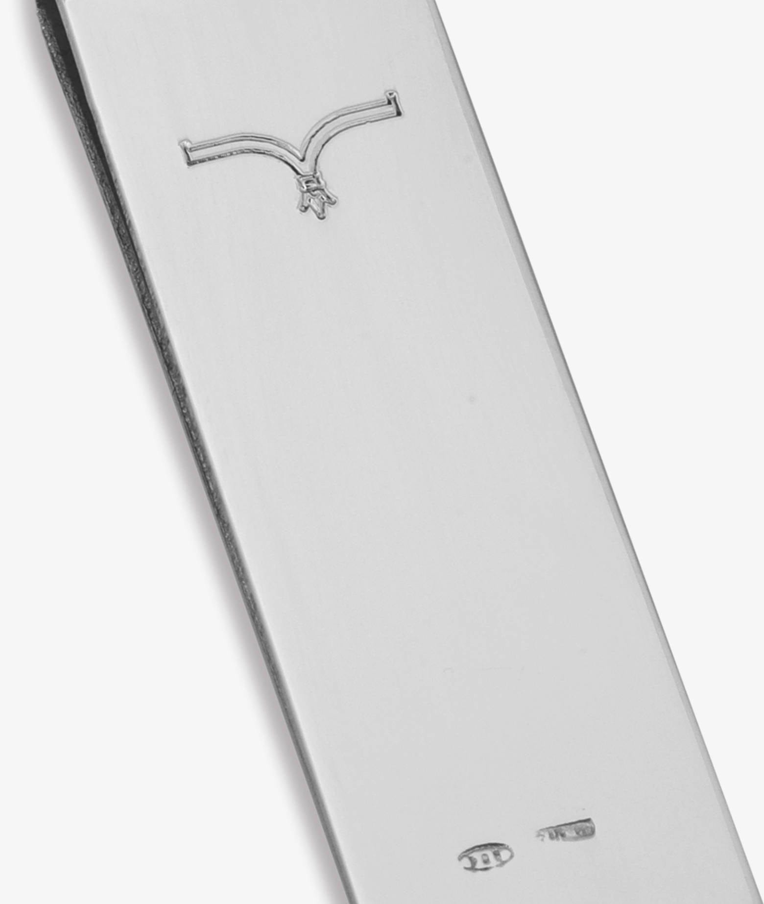 Larusmiani Sterling Silver Money Clip Wallet In Silver