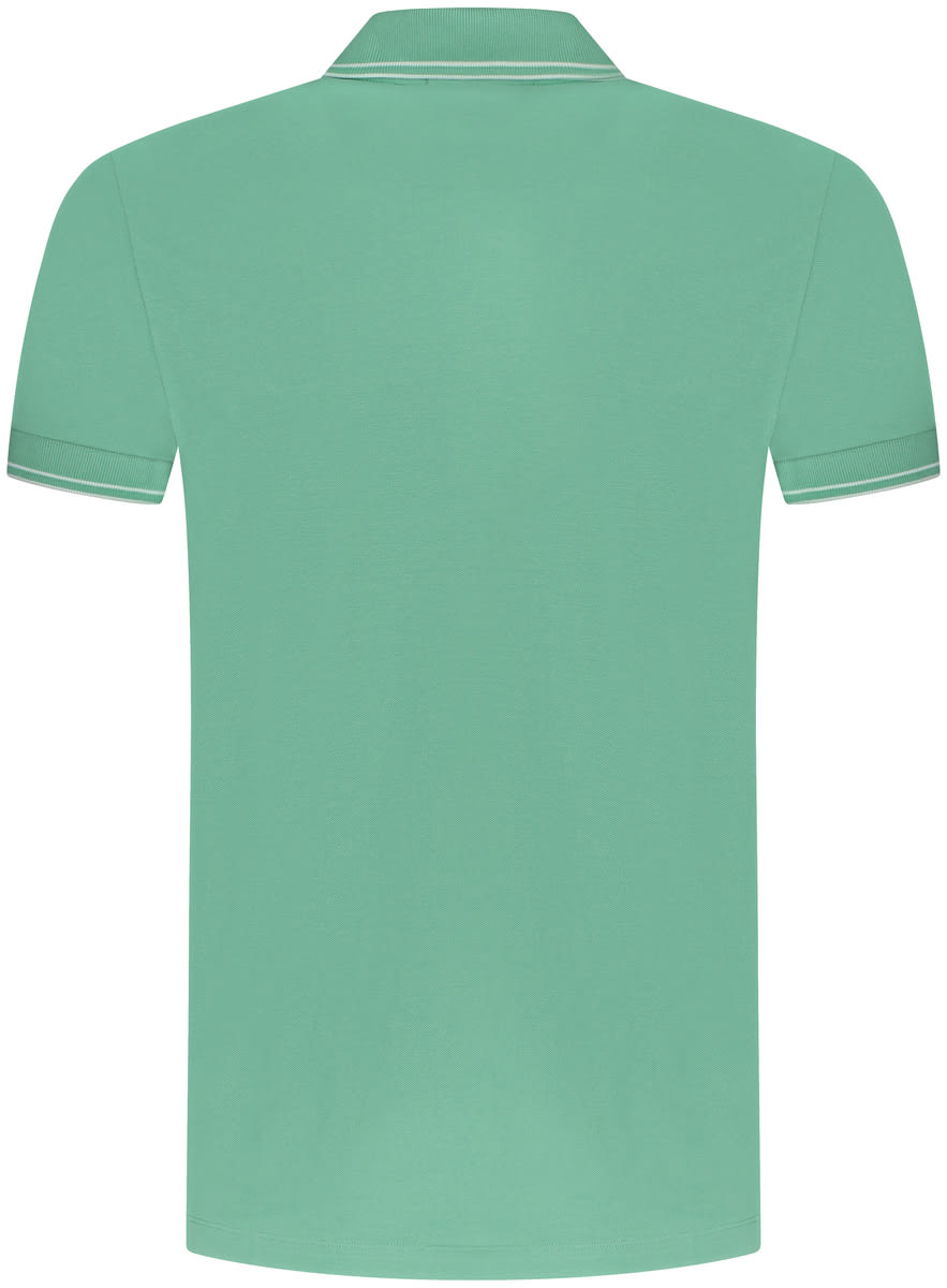 Shop Stone Island 2sc18 Cotton Polo Shirt In Verde