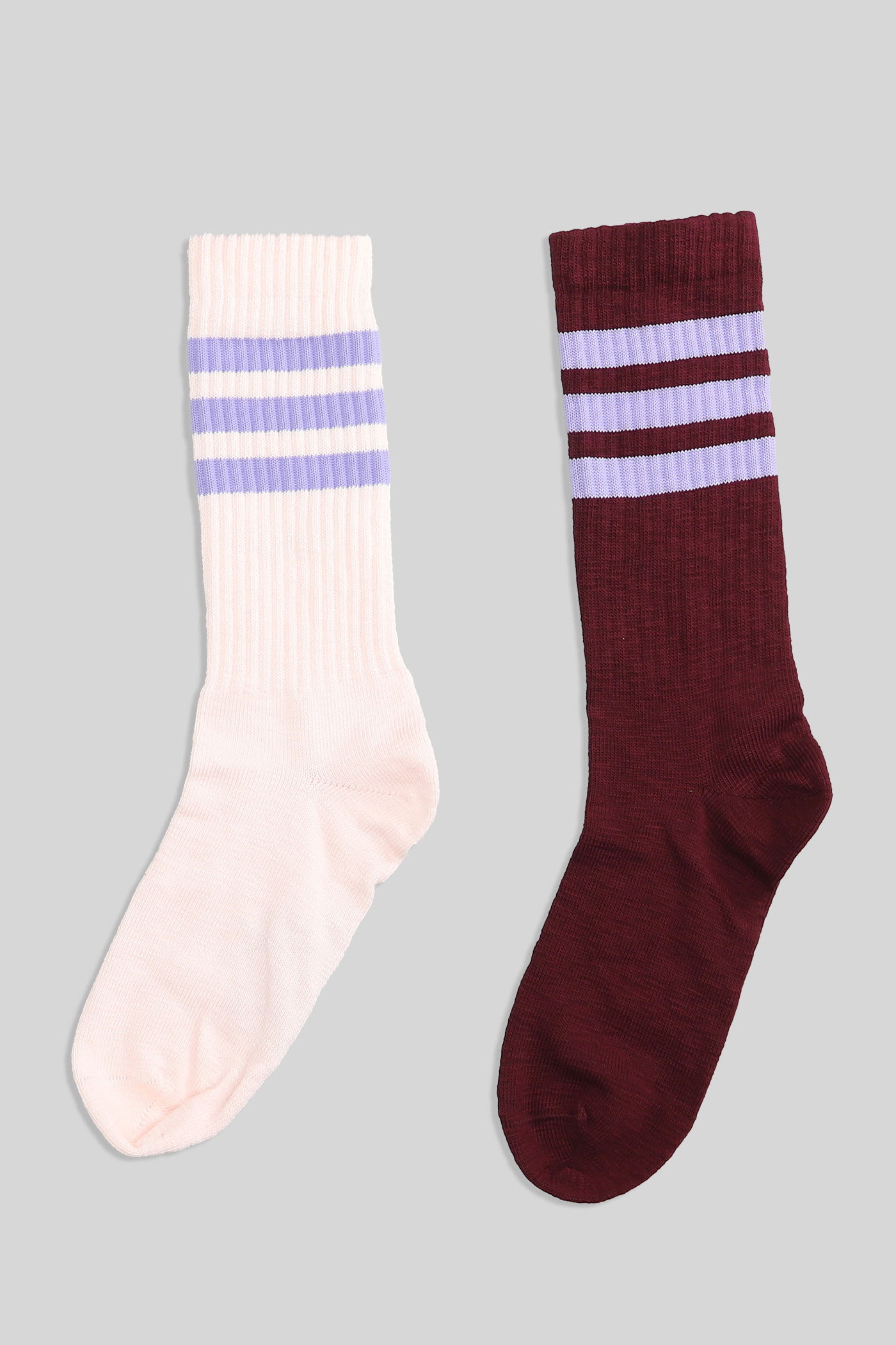 Adidas Originals By Wales Bonner 3s Sock Socks In Bordeaux Cotton In Multi