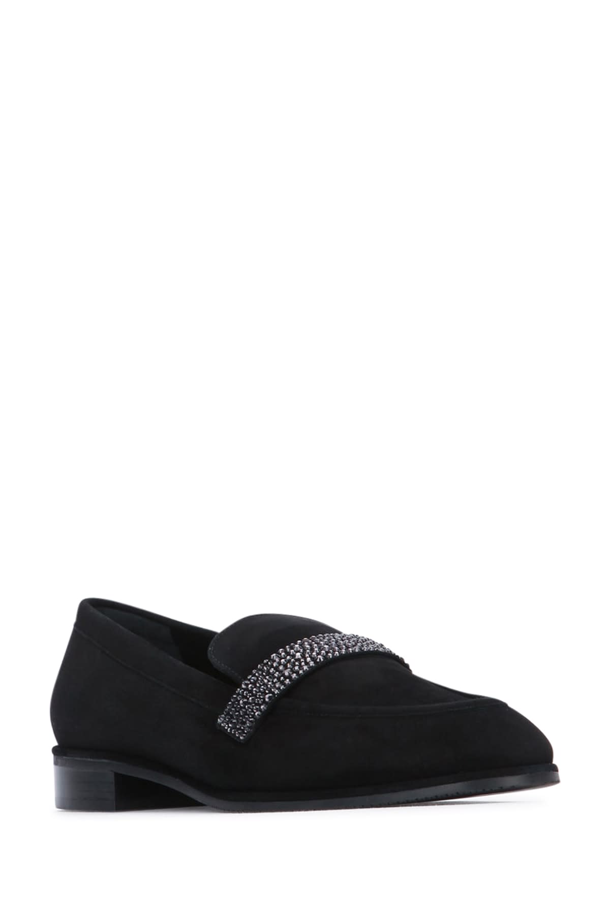 Stuart Weitzman Palmer Sleek Royale Suede Loafers In Multi