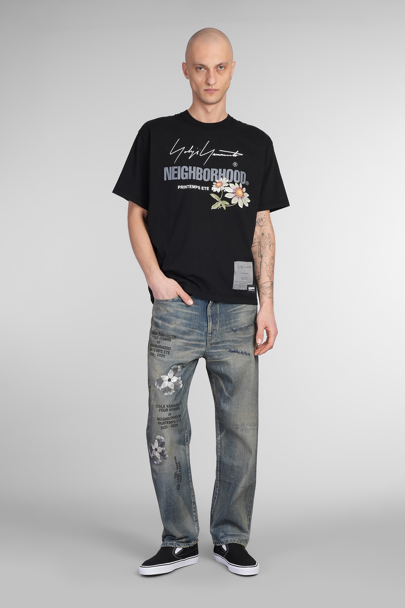 Shop Yohji Yamamoto Jeans In Blue Denim