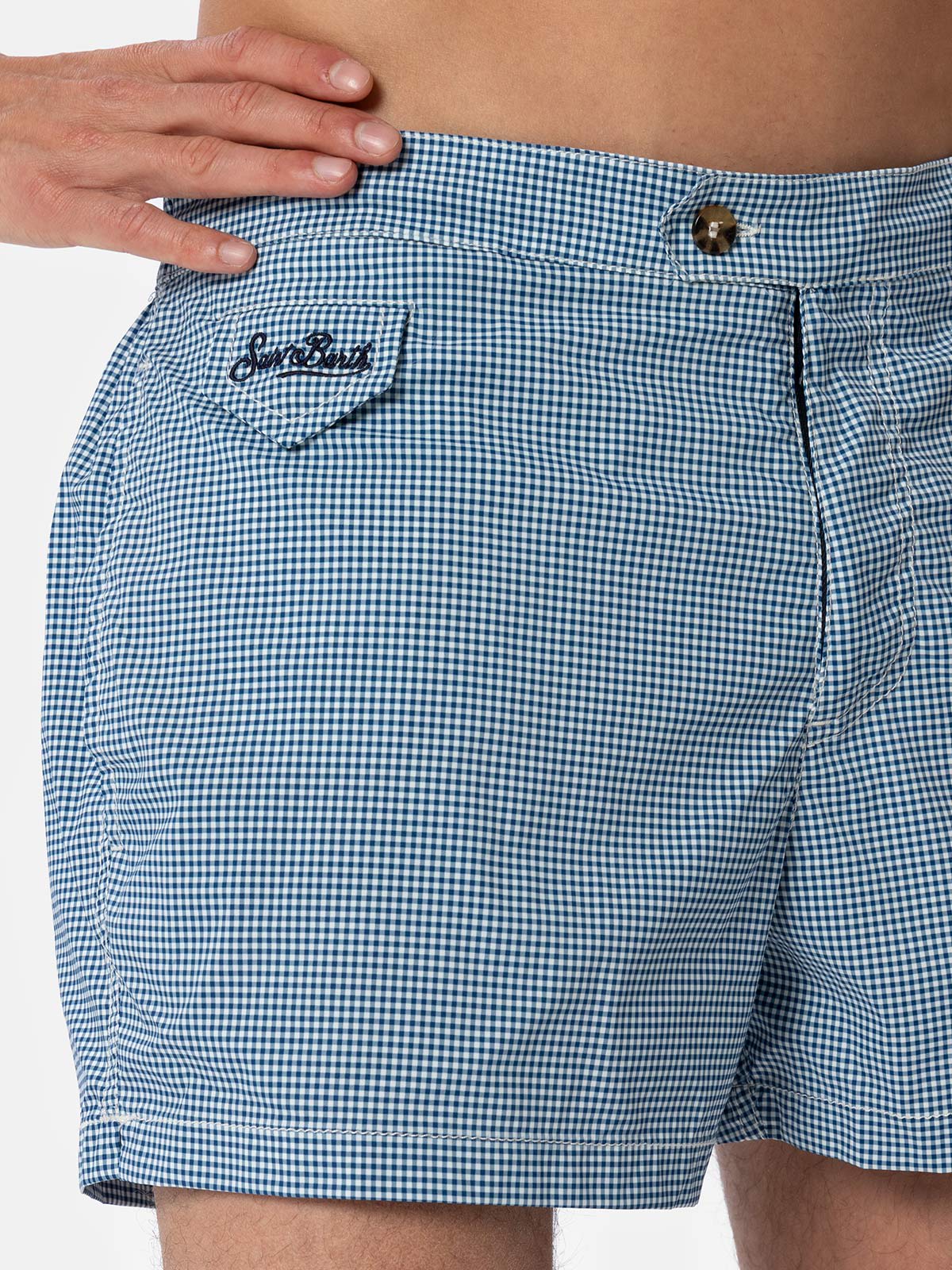 Mc2 Saint Barth Harrys Vicky Swim Shorts In Blue