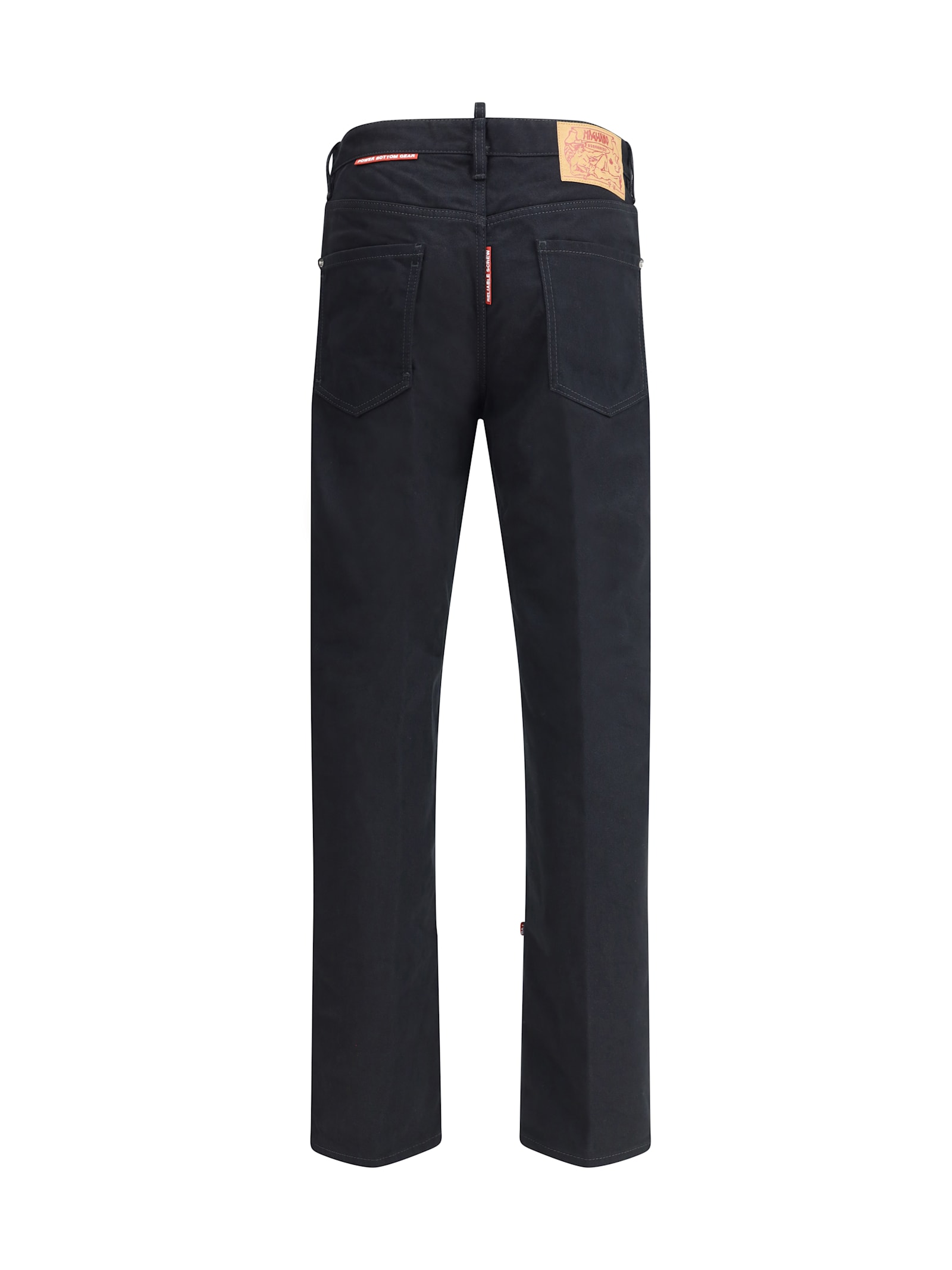 Dsquared2 Cotton Straight Jeans In Black